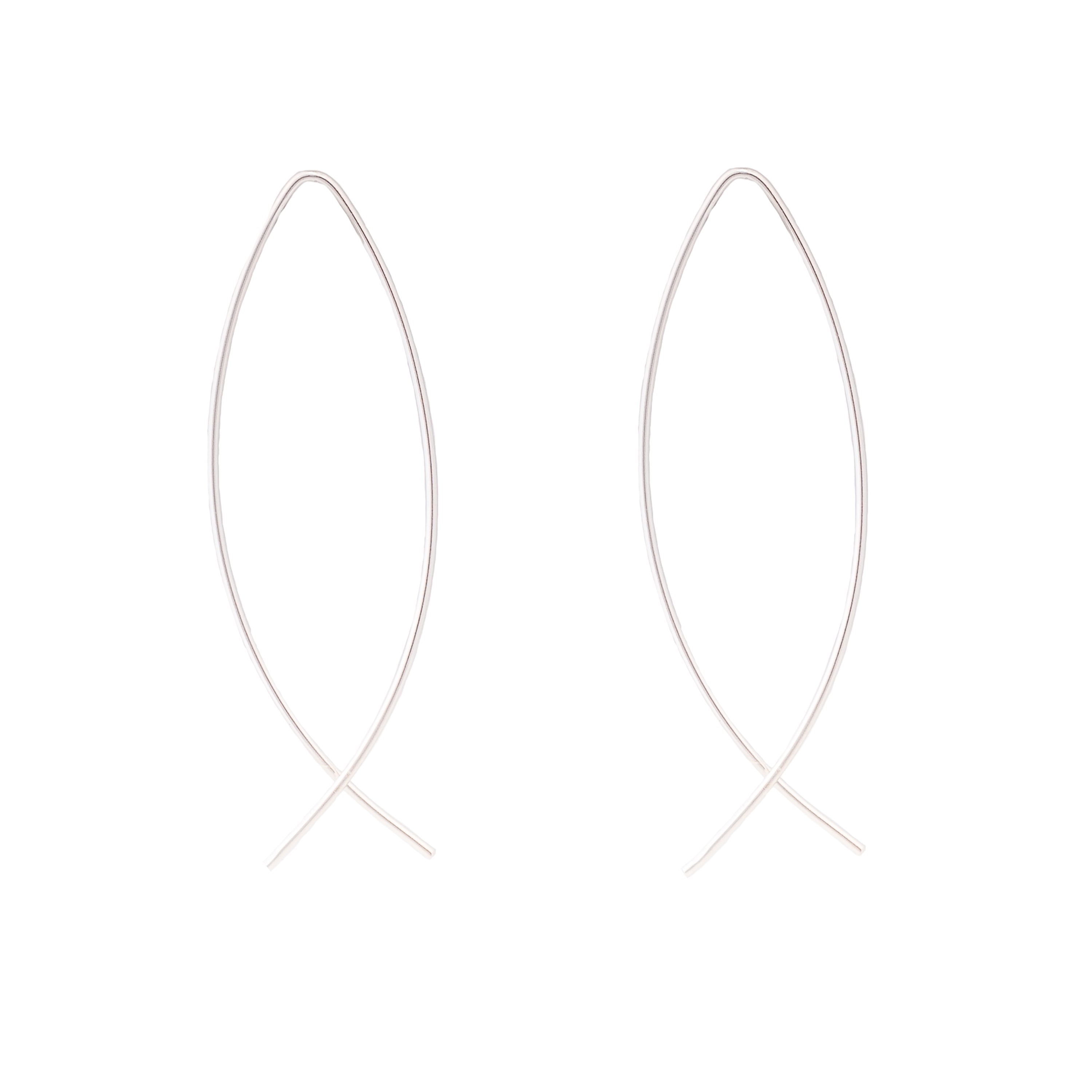 925er Silberohrringe mit Rhodium-Finish - Essential