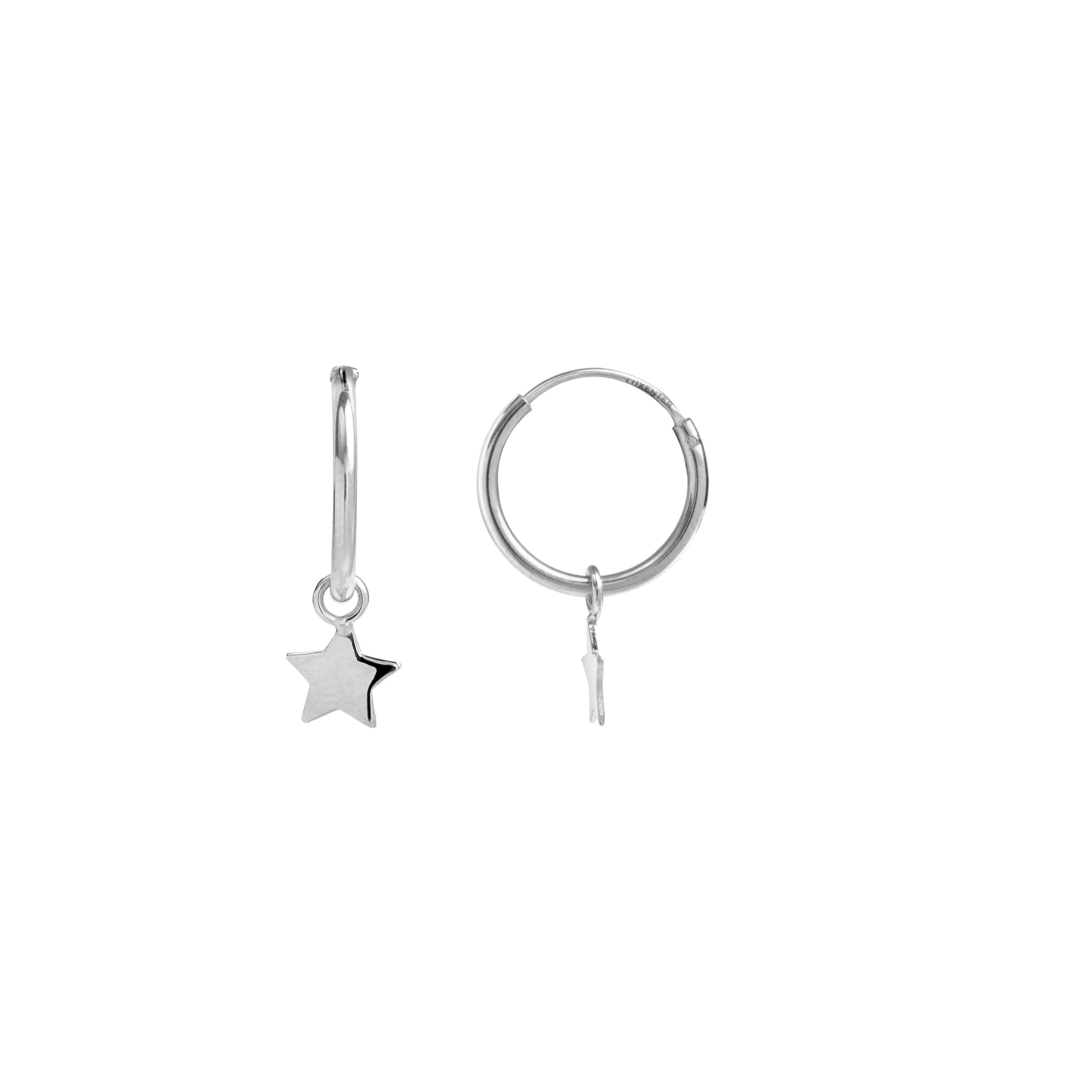 925er Silberohrringe mit Rhodium-Finish - Essential