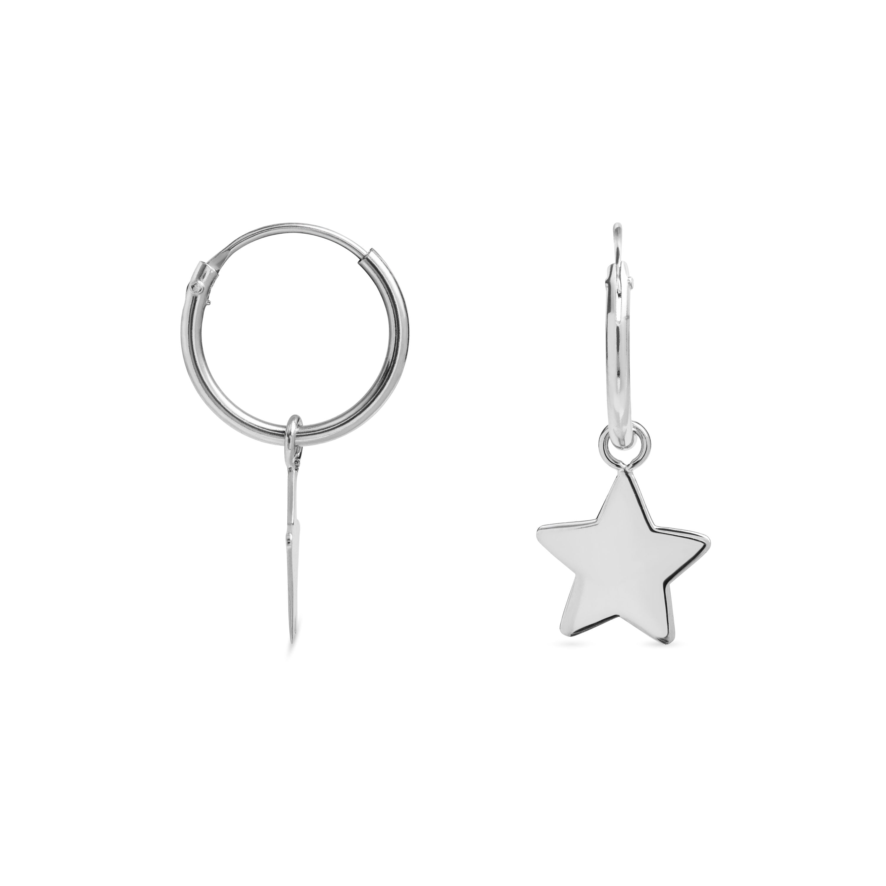 925er Silberohrringe mit Rhodium-Finish - Essential