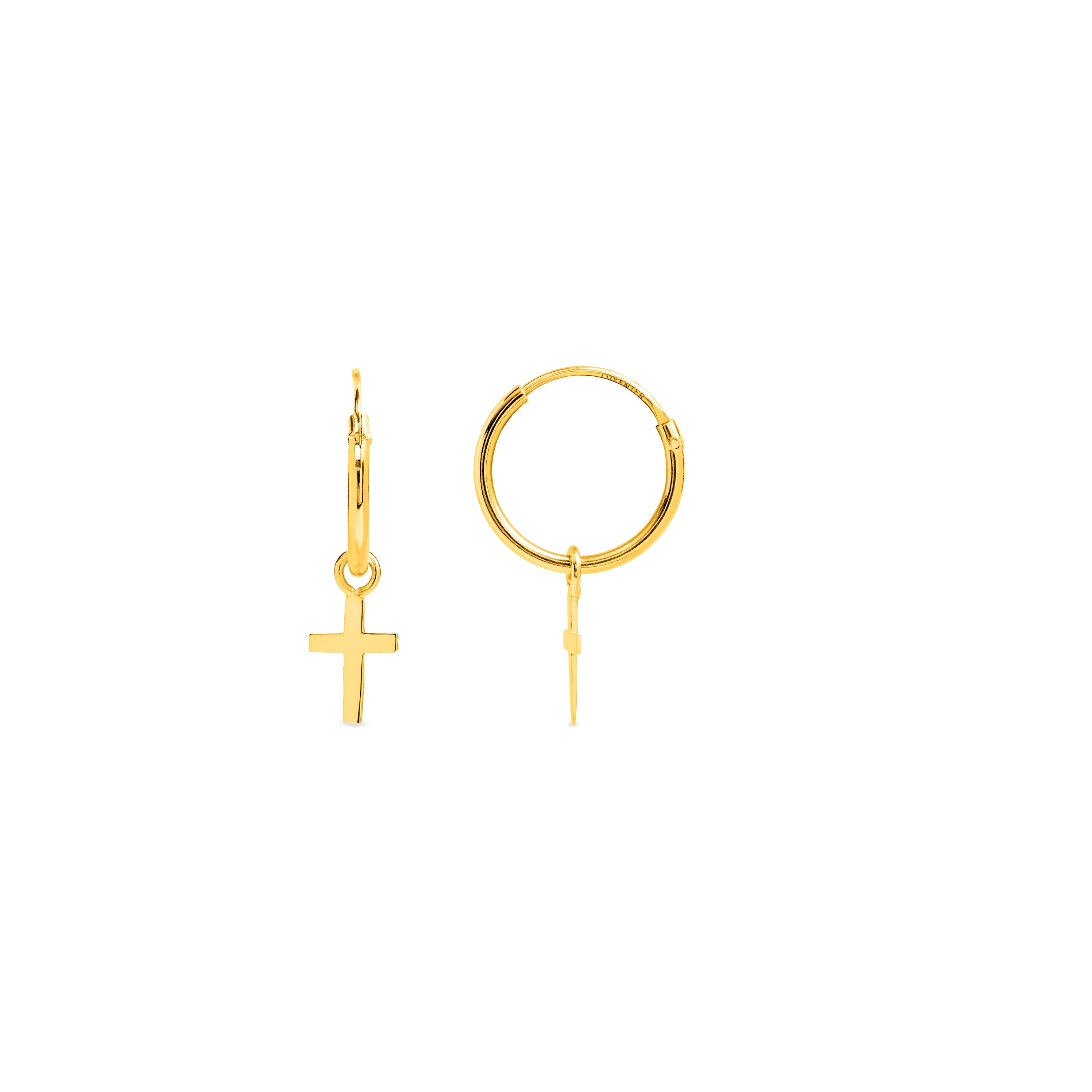 Orecchini in Argento Sterling 925 finiti in oro giallo 18K - Essential