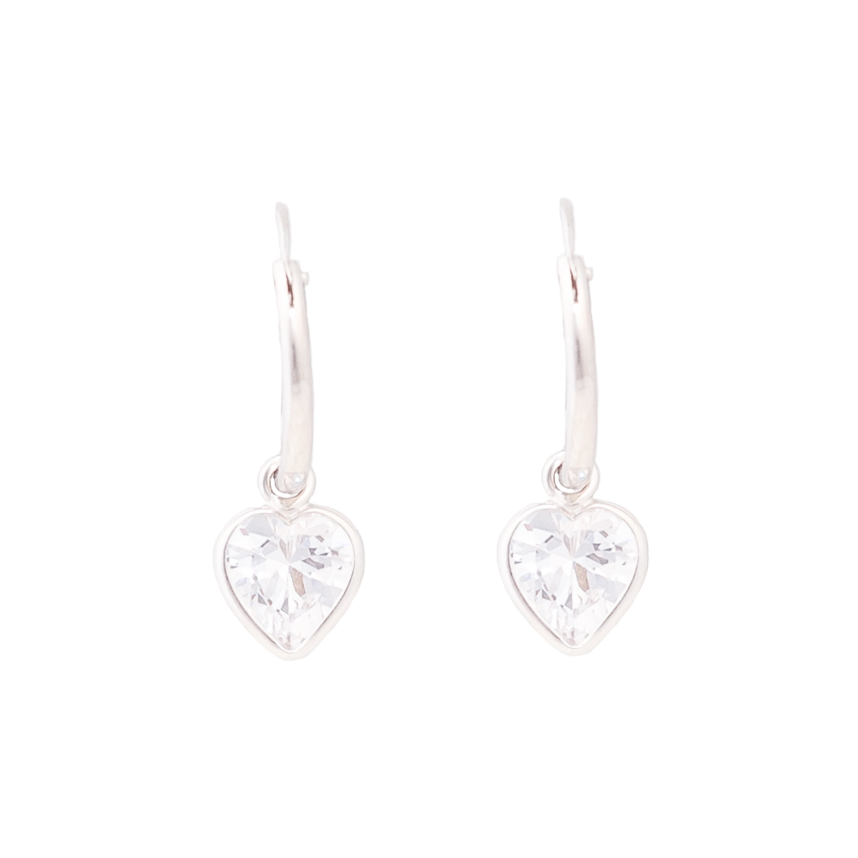 Orecchini in Argento Sterling 925 con Zirconia Cubica brillanti finiti in rodio - Essential
