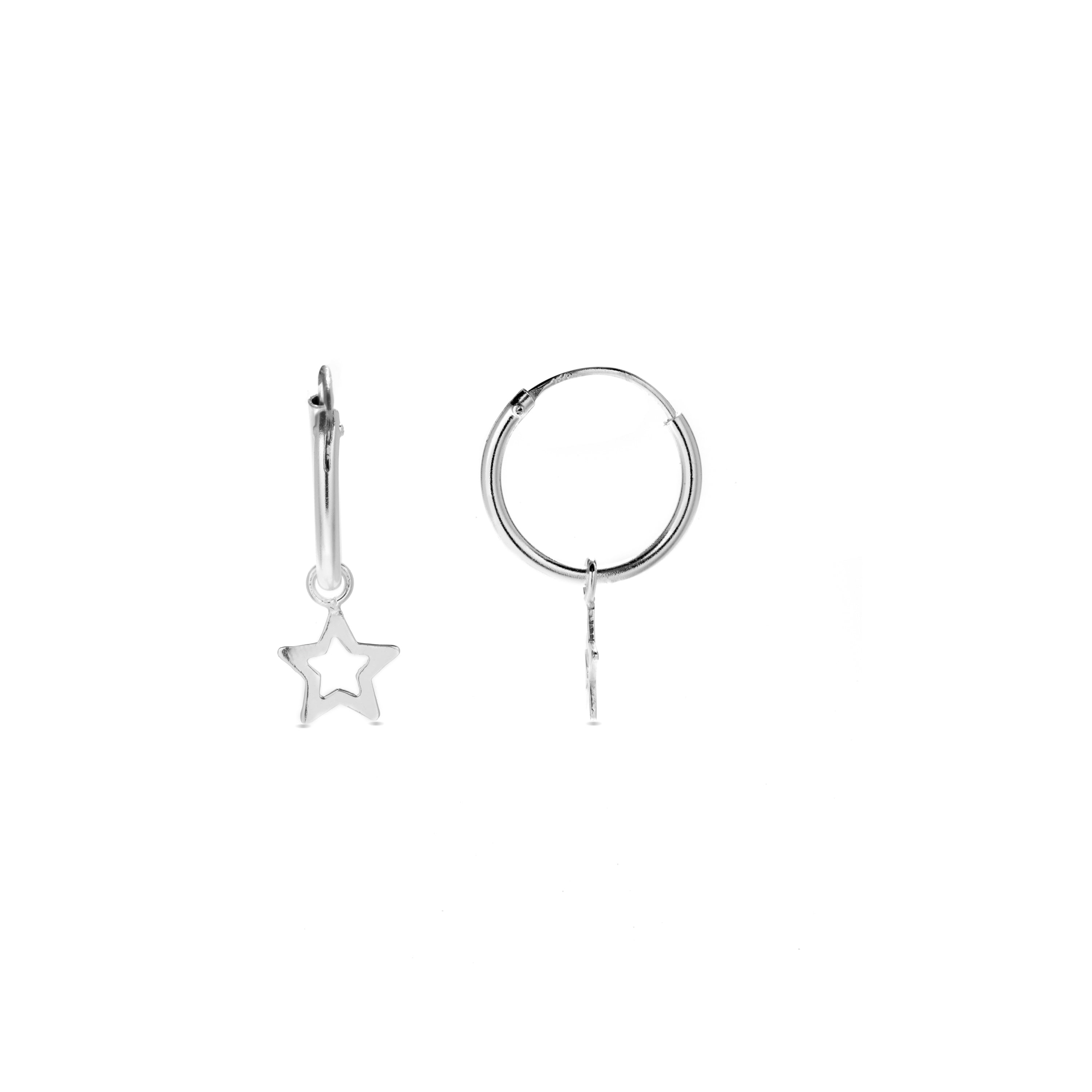925er Silberohrringe mit Rhodium-Finish - Essential