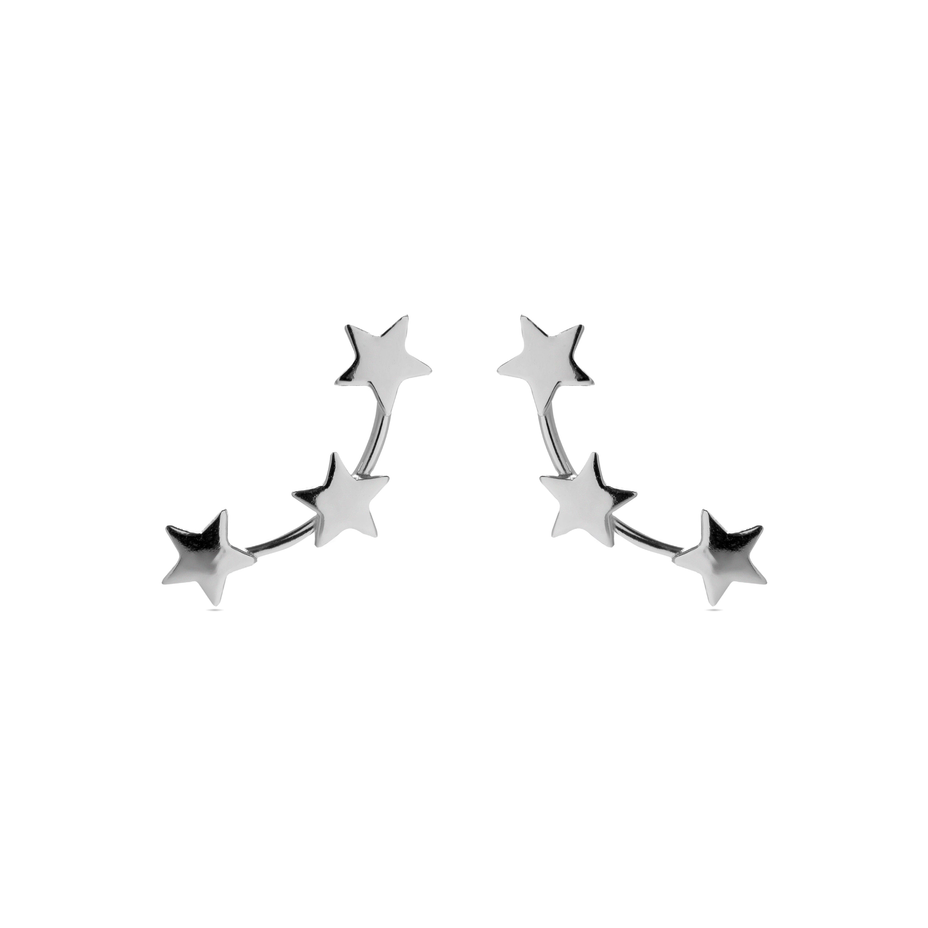 925er Silberohrringe mit Rhodium-Finish - Essential