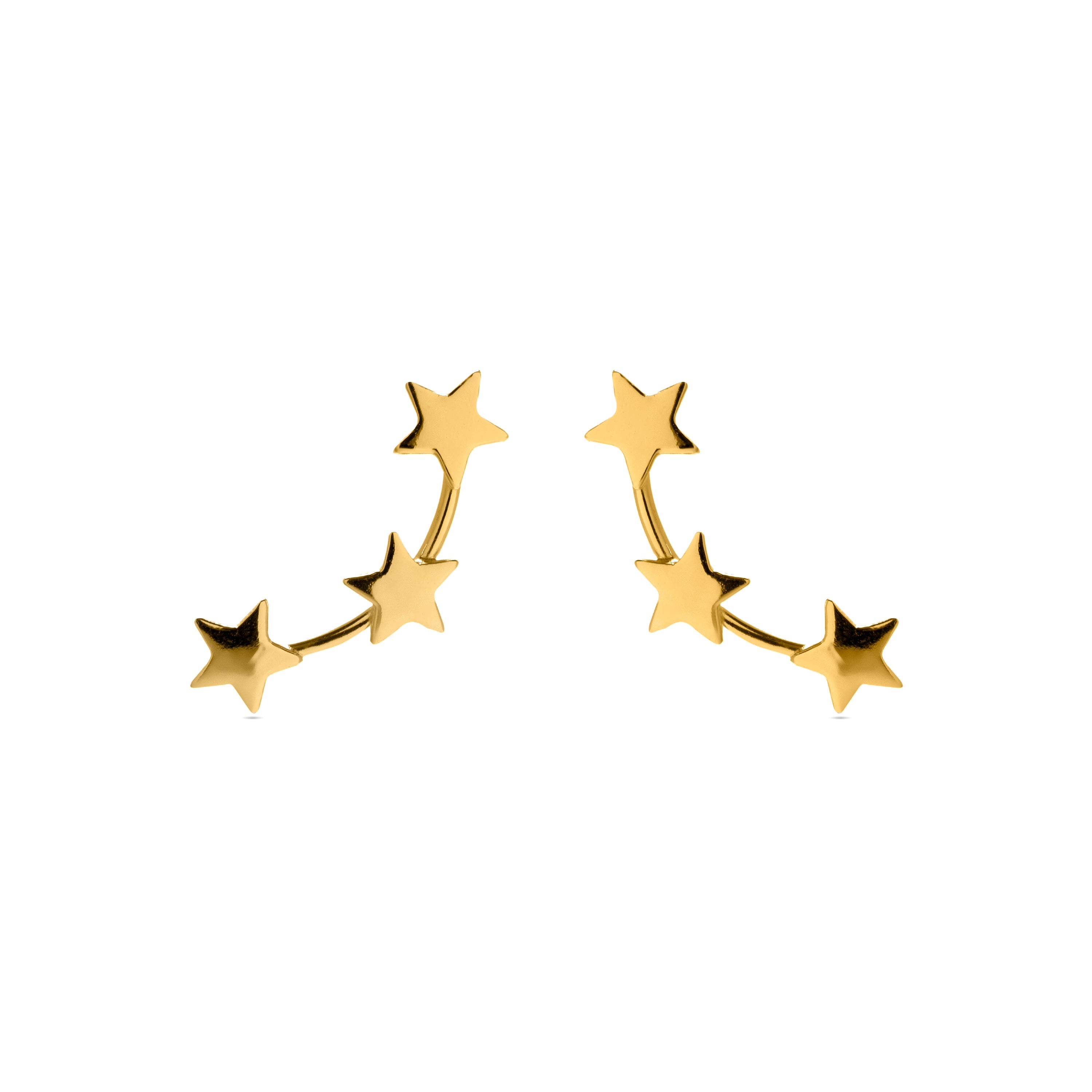 Orecchini in Argento Sterling 925 finiti in oro giallo 18K - Essential