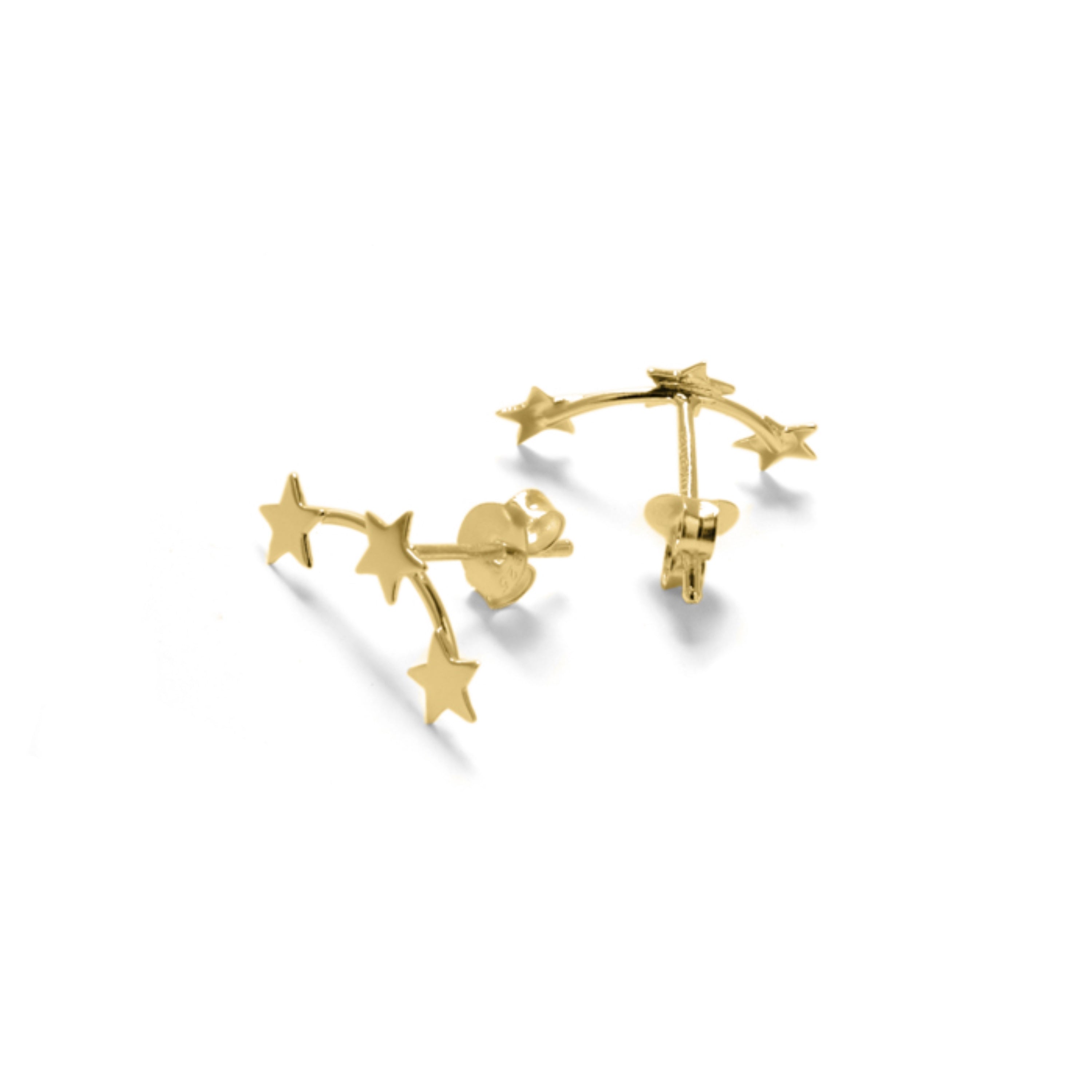 925 Sterling Zilveren Oorbellen afgewerkt in 18K Geelgoud - Essential