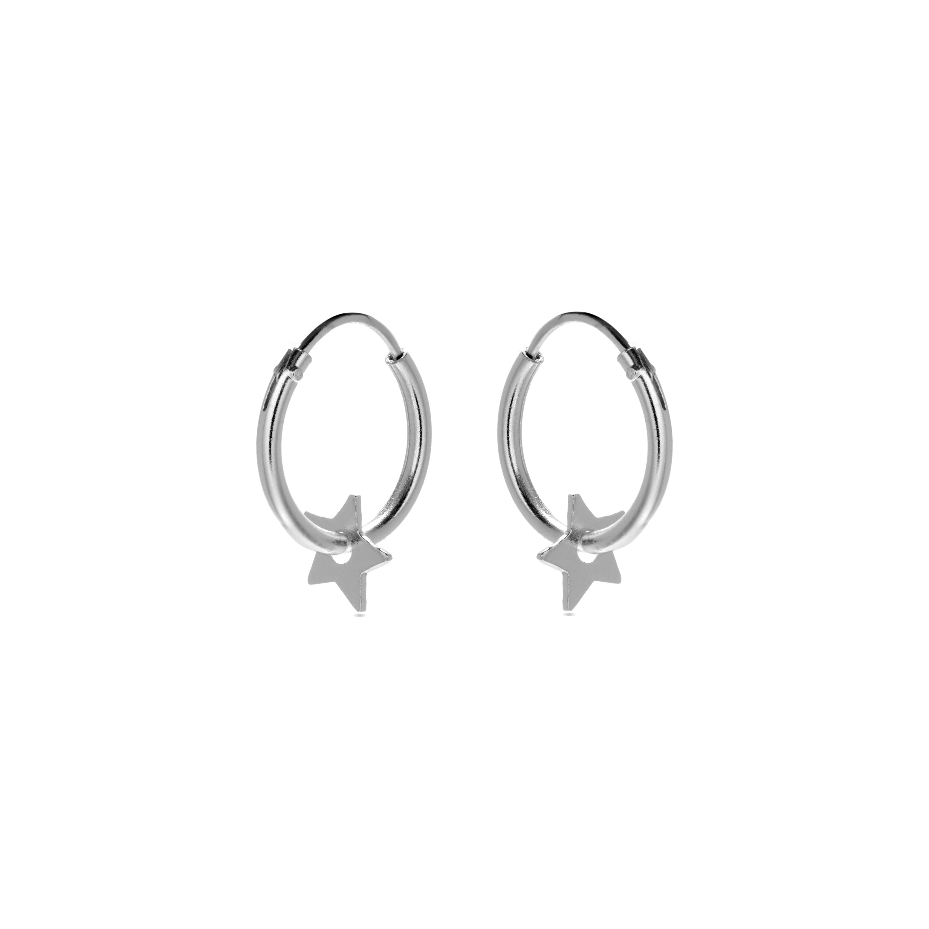 925er Silberohrringe mit Rhodium-Finish - Essential