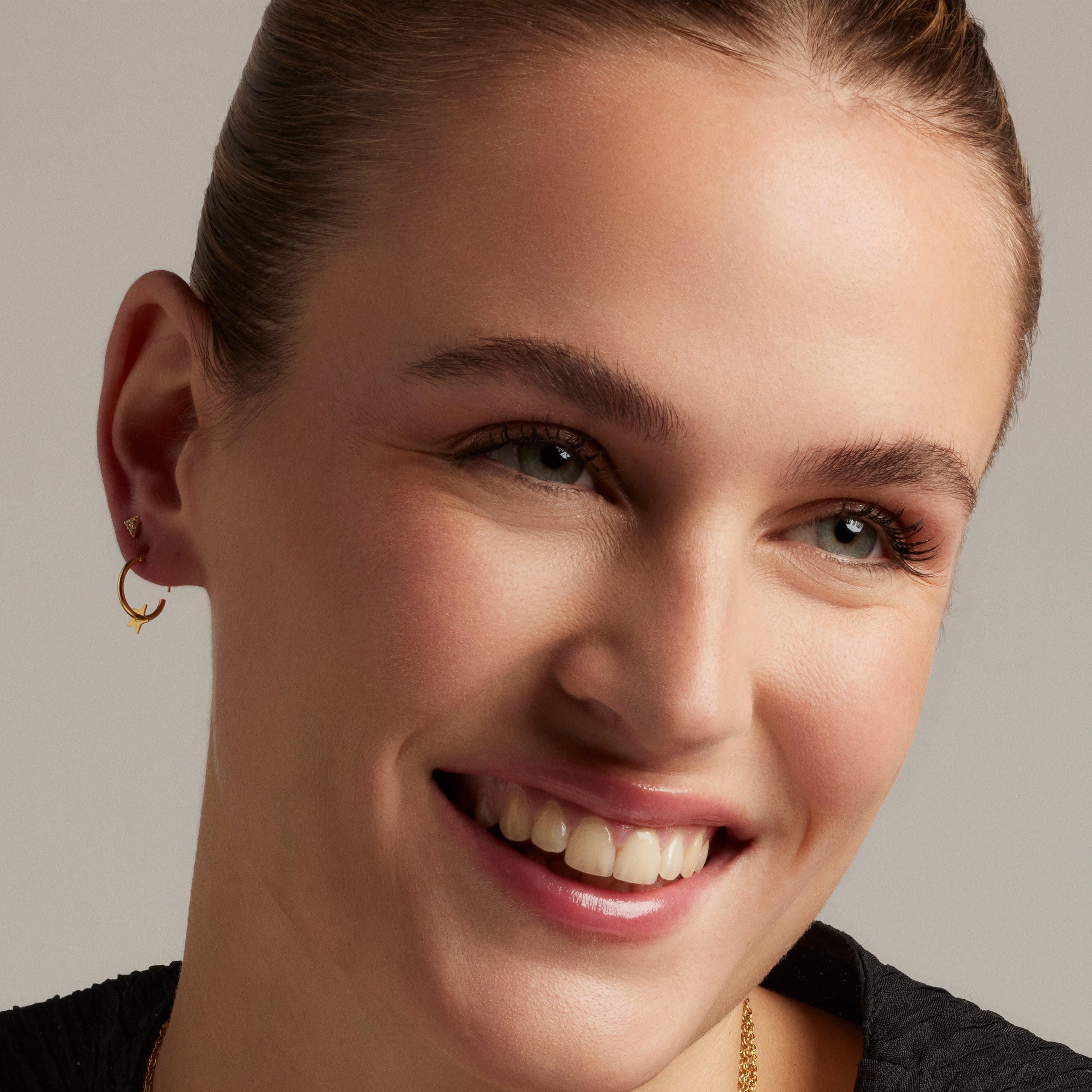 925 Sterling Zilveren Oorbellen afgewerkt in 18K Geelgoud - Essential