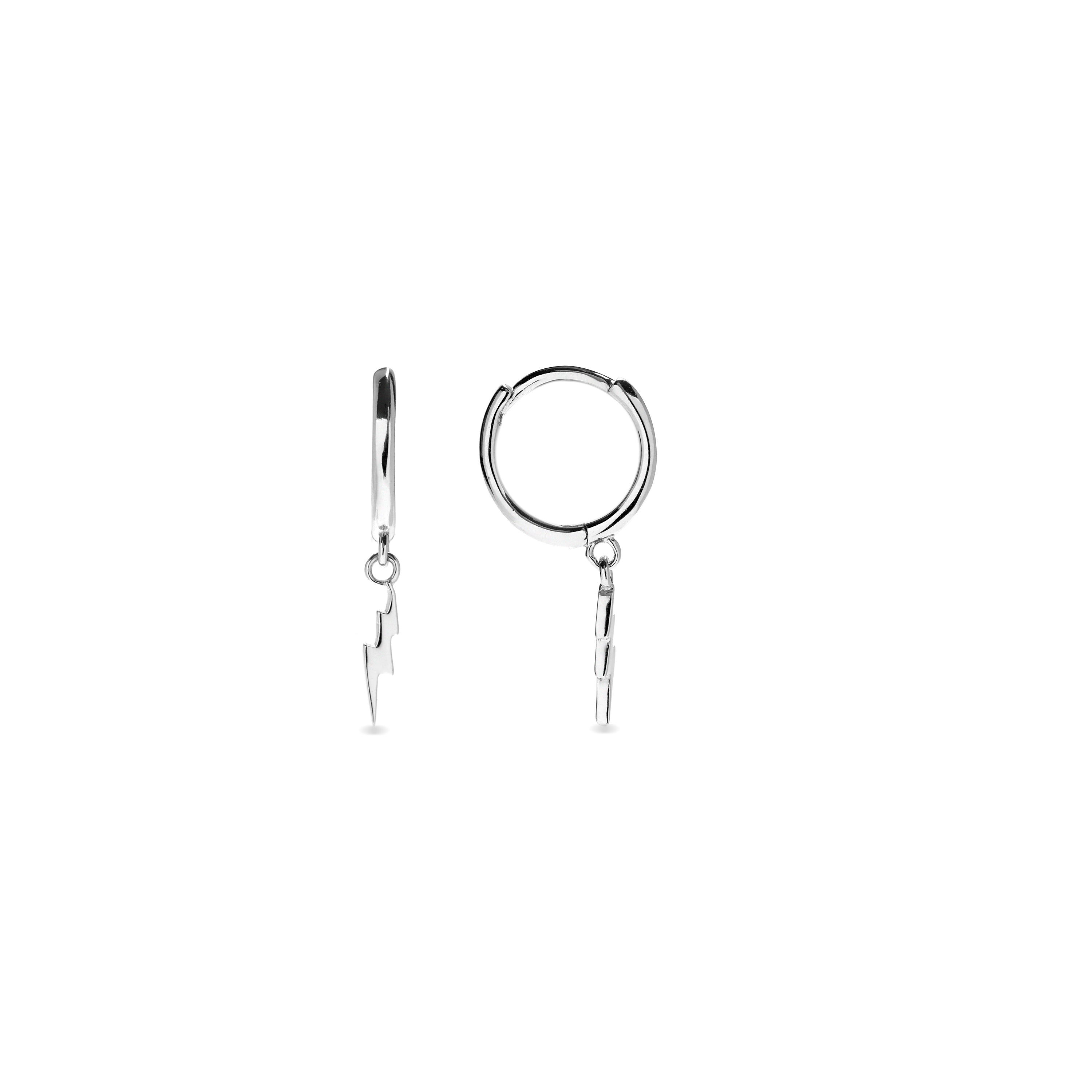 Boucles d'oreilles en argent sterling 925 finies en rhodium - Zitlu