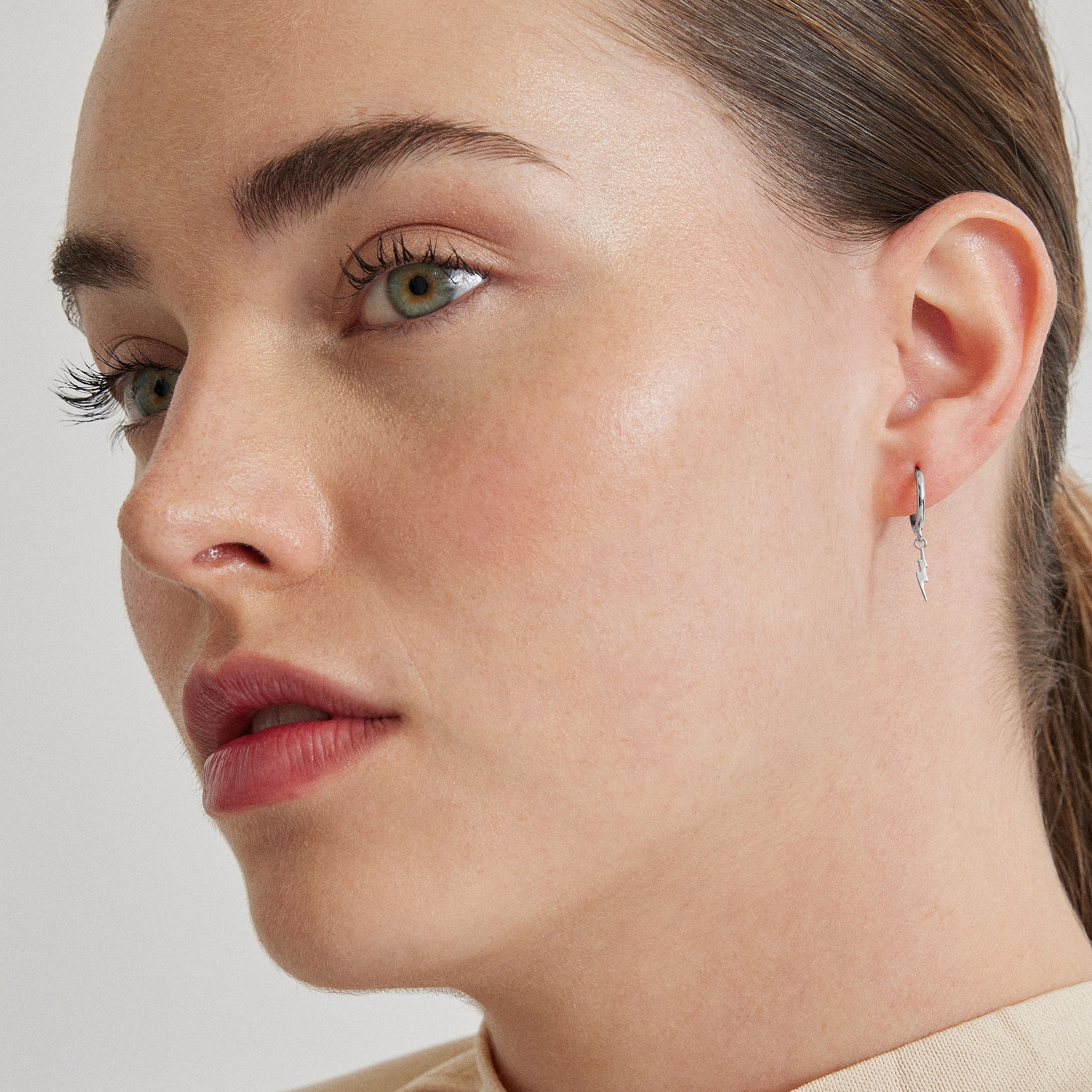 Boucles d'oreilles en argent sterling 925 finies en rhodium - Zitlu