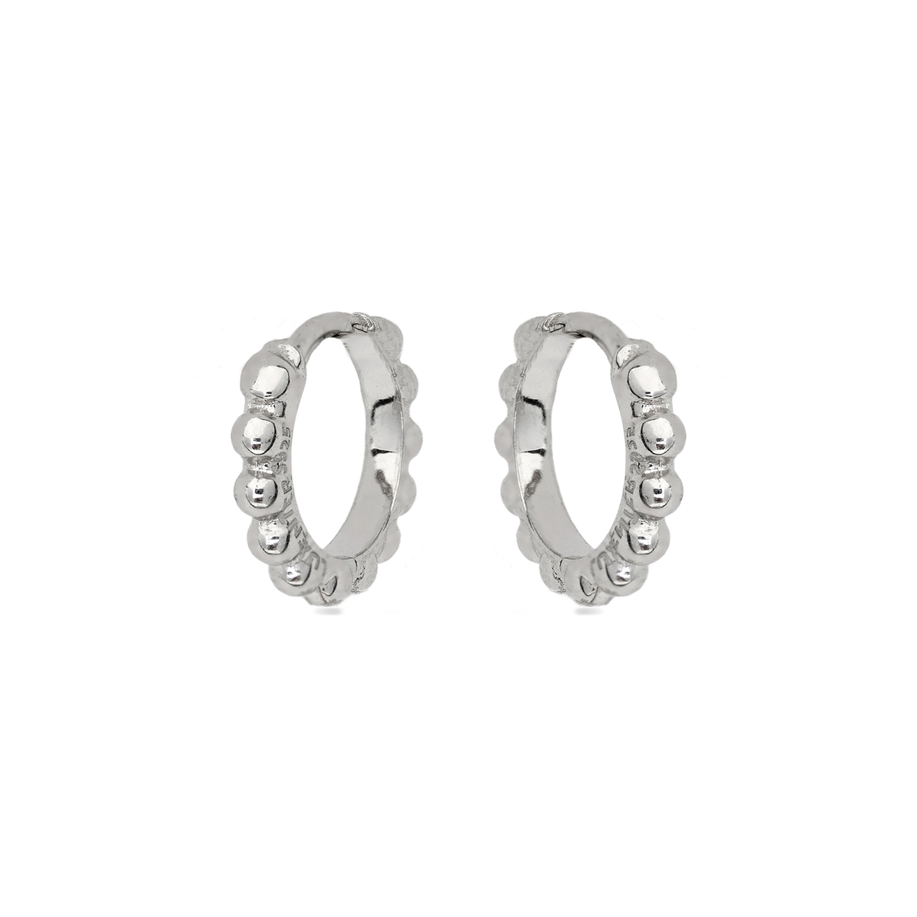 Echtsilber-Ohrhänger 925 mit Rhodium-Finish - Ledis