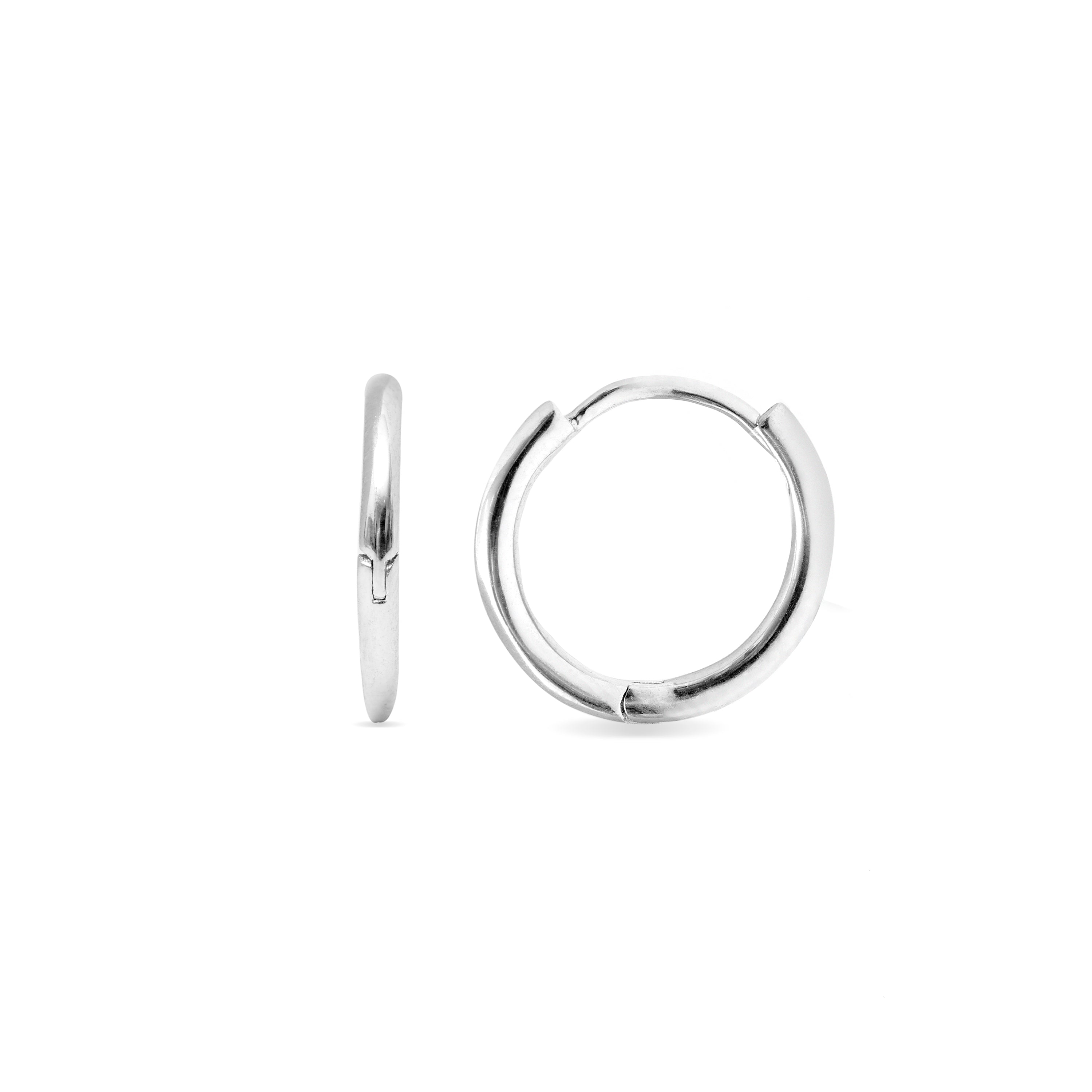 Boucles d'oreilles en argent sterling 925 finies en rhodium - Erwe