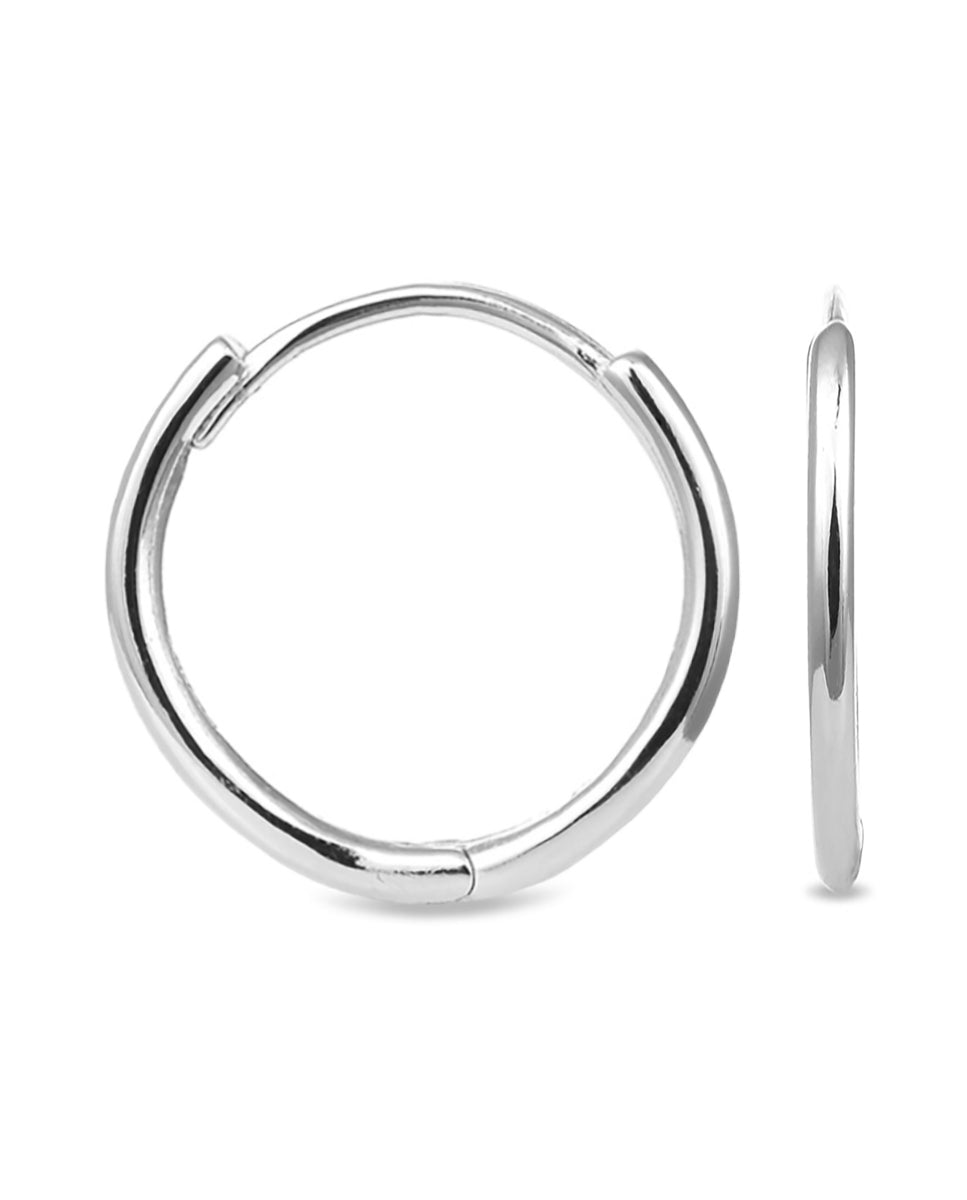 925er Silberohrringe mit Rhodium-Finish - Erwe