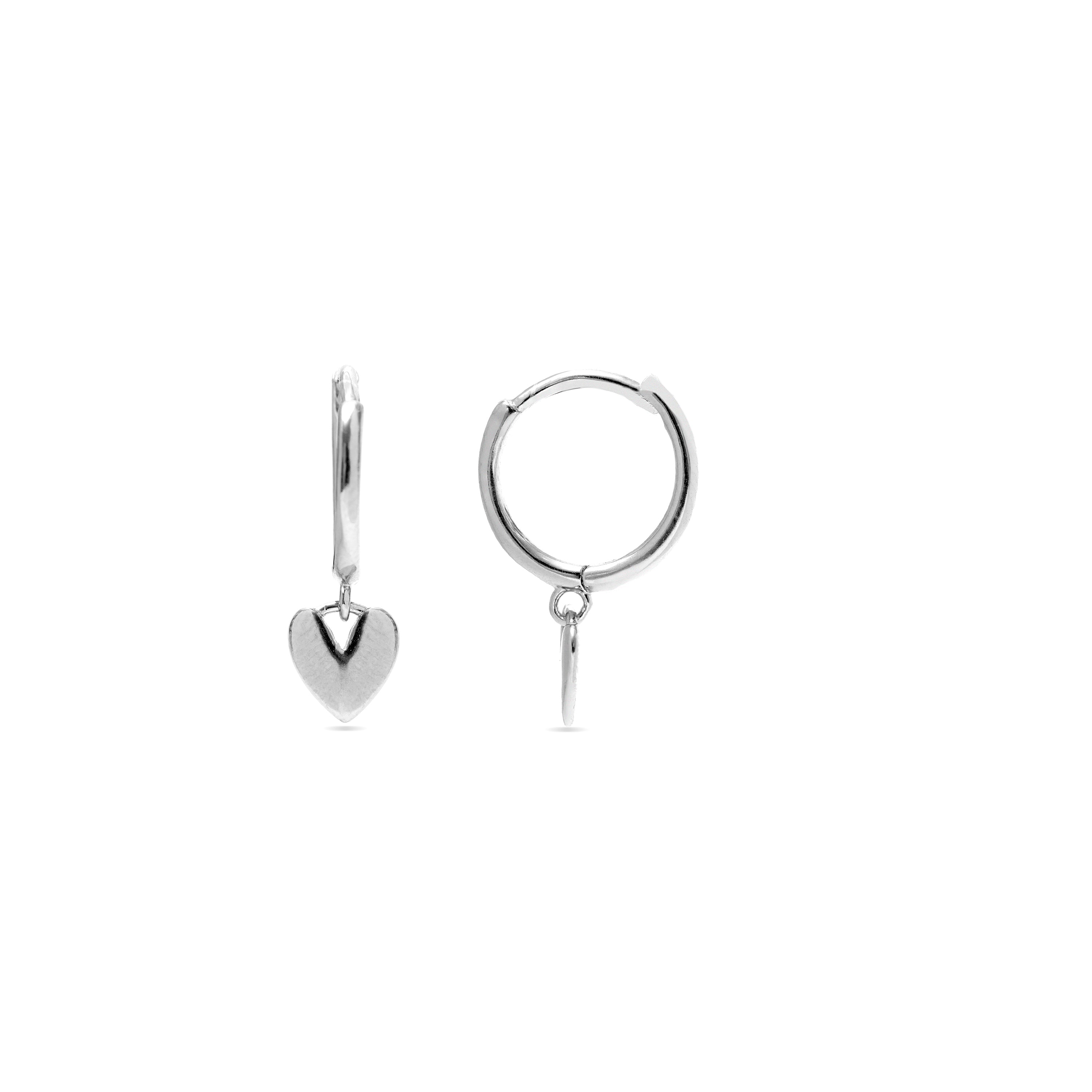 925er Silberohrringe mit Rhodium-Finish - Kimlik