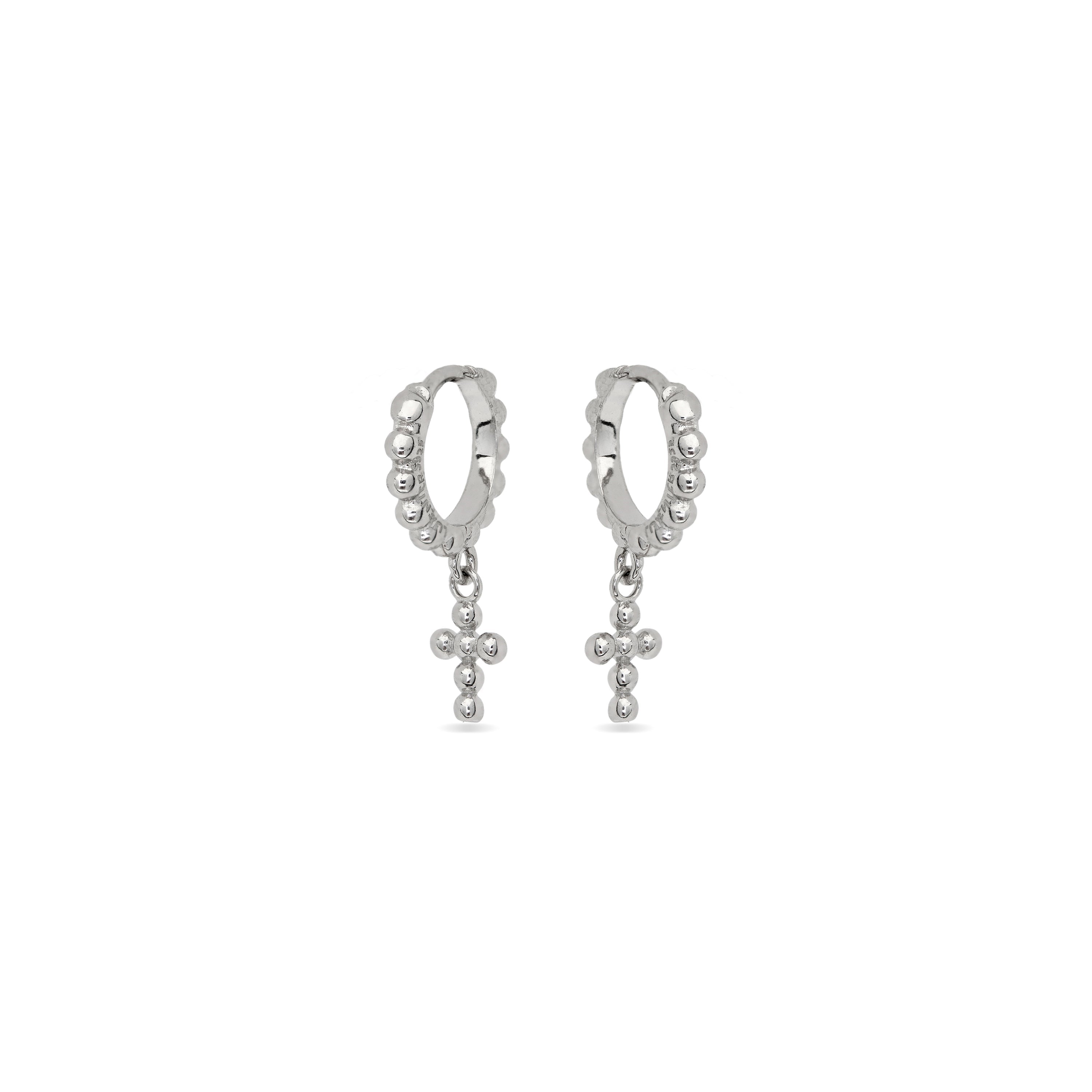 925er Silberohrringe mit Rhodium-Finish - Andrax