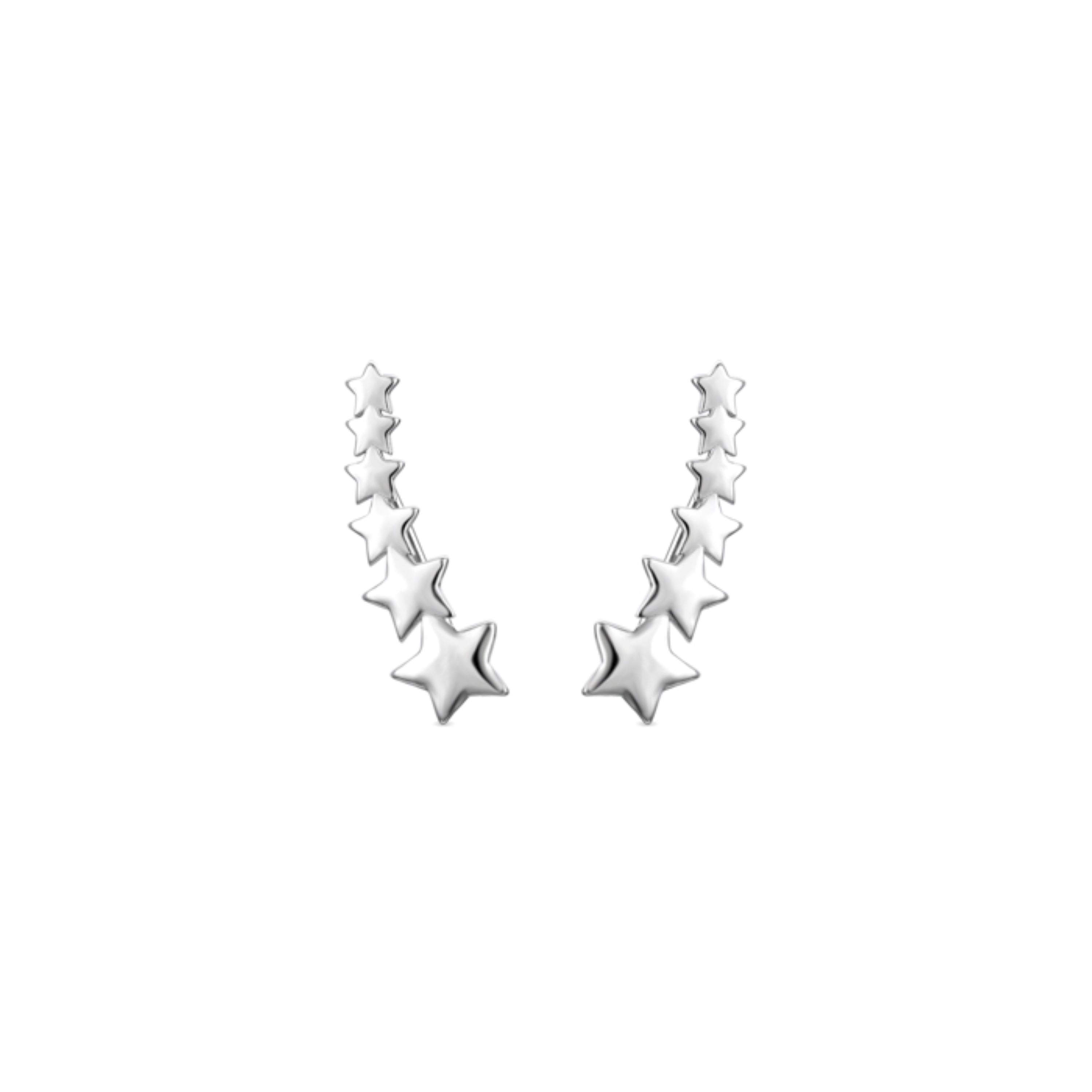 925 Sterling Silver Earrings with Brilliant Zirconia finished in Rhodium - Tosla