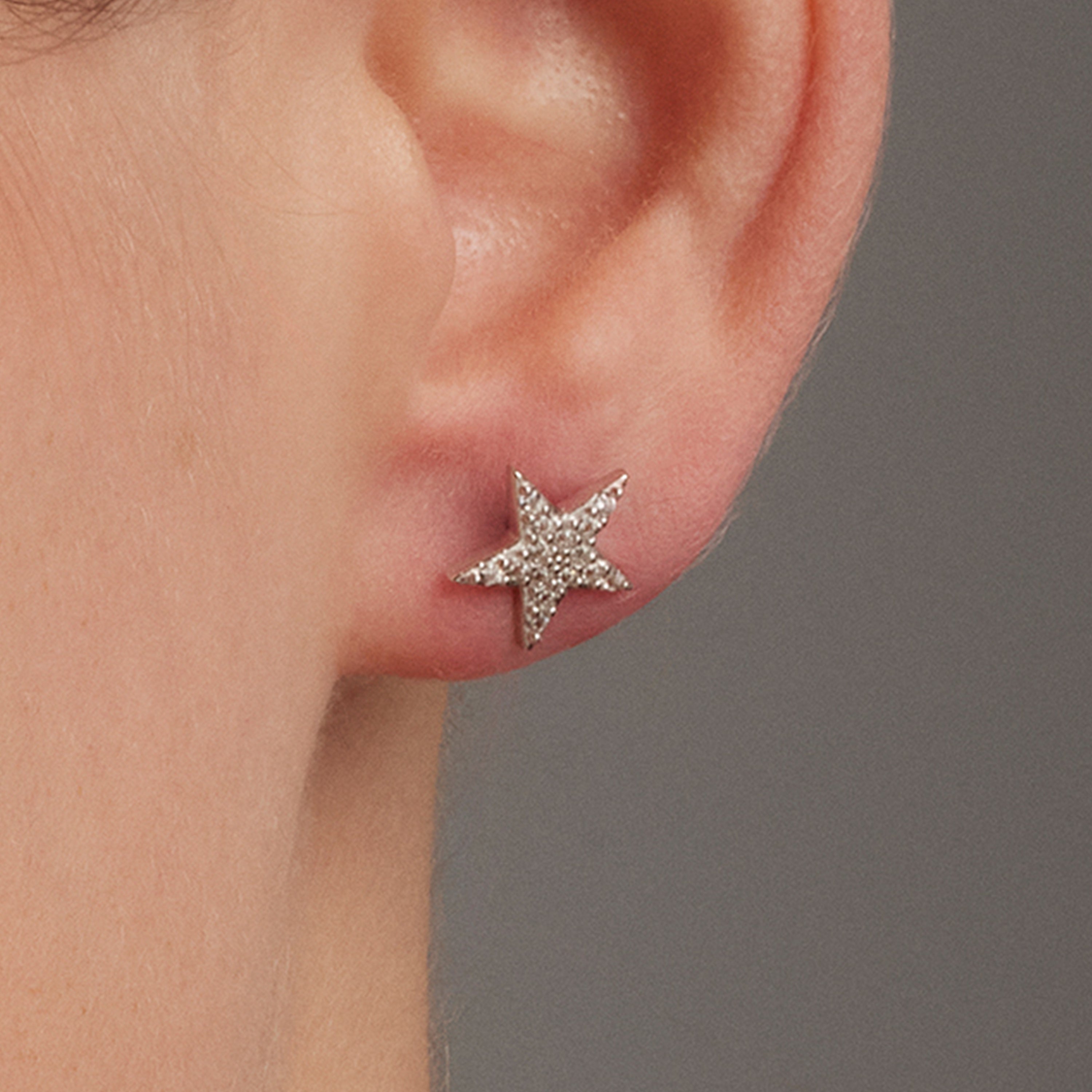 Orecchini in Argento Sterling 925 con Zirconia Brillante rifiniti in rodio - Leilda
