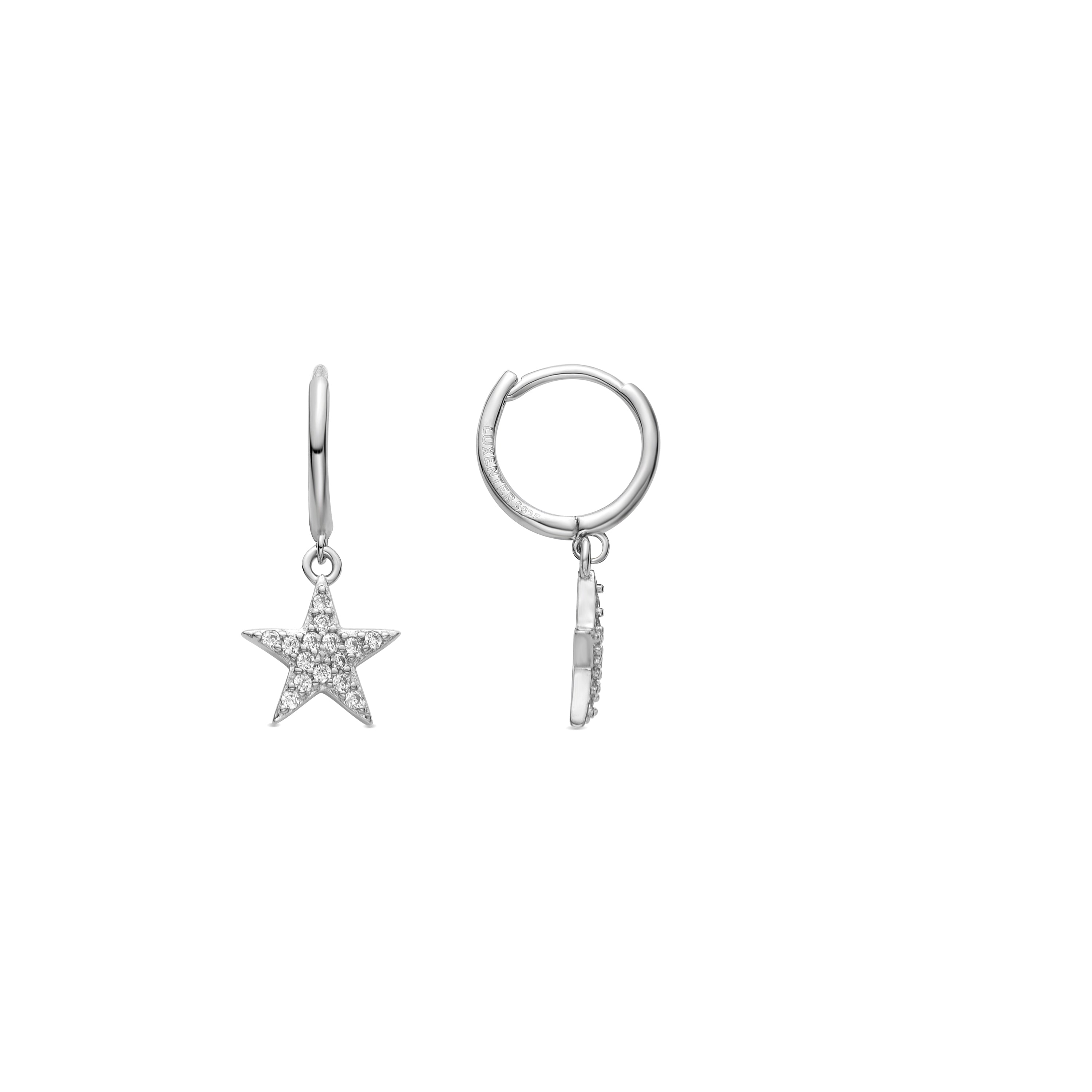 Pendientes de Plata de Ley 925 y Circonita Brillante acabados en rodio - Tuthe