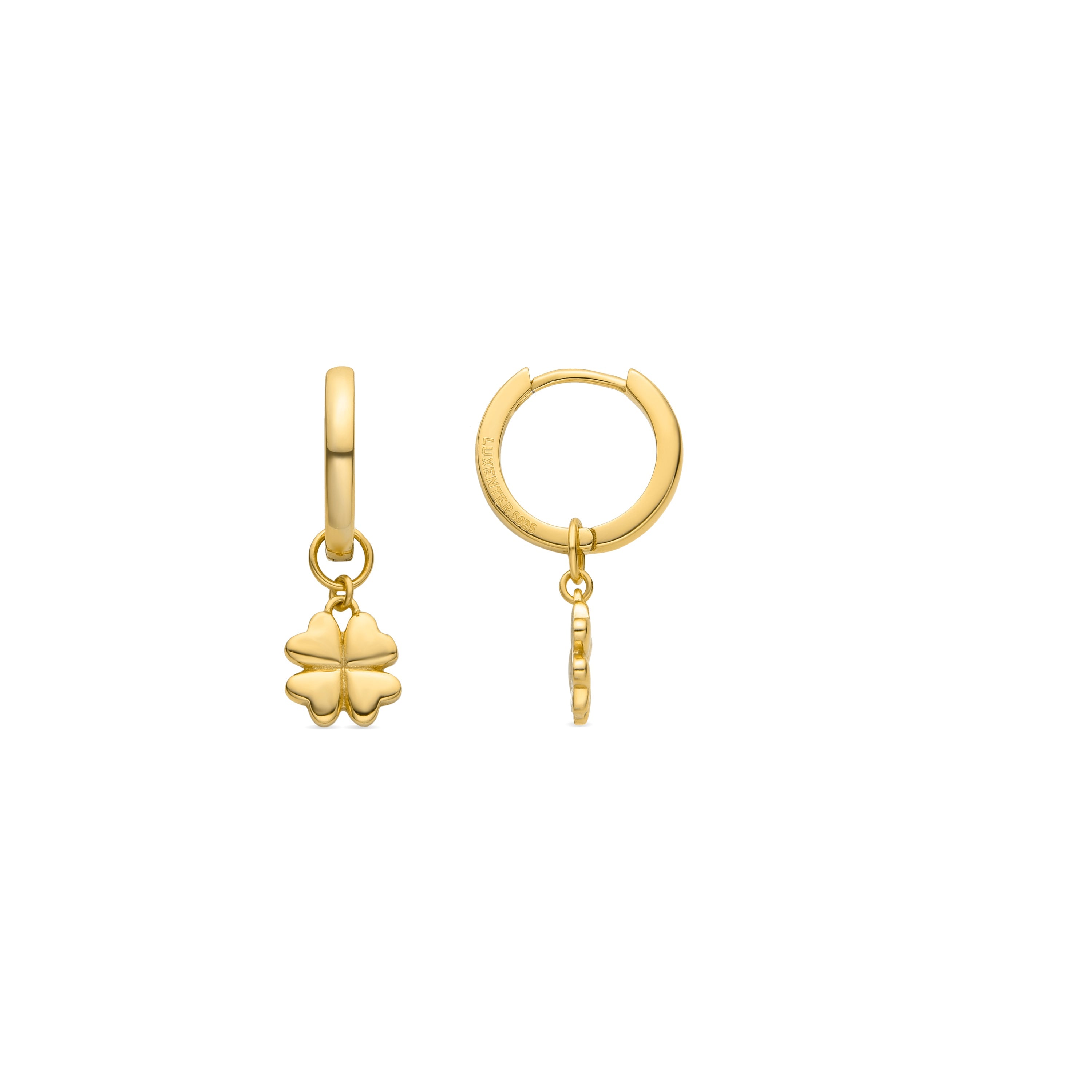 Pendientes de Plata de Ley 925 acabados en oro amarillo 18K - Dira