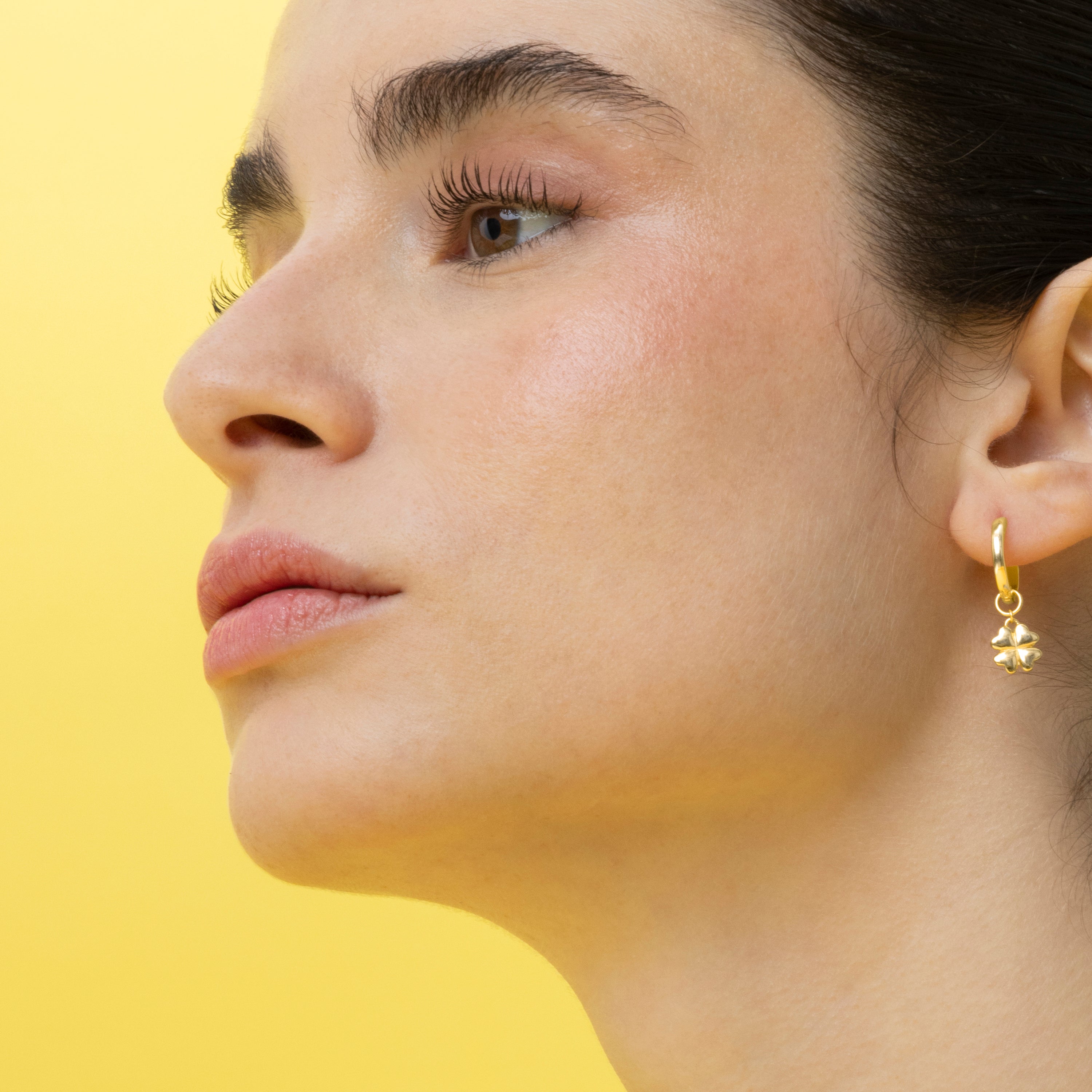 925 Sterling Zilveren Oorbellen afgewerkt in 18K Geelgoud - Dira