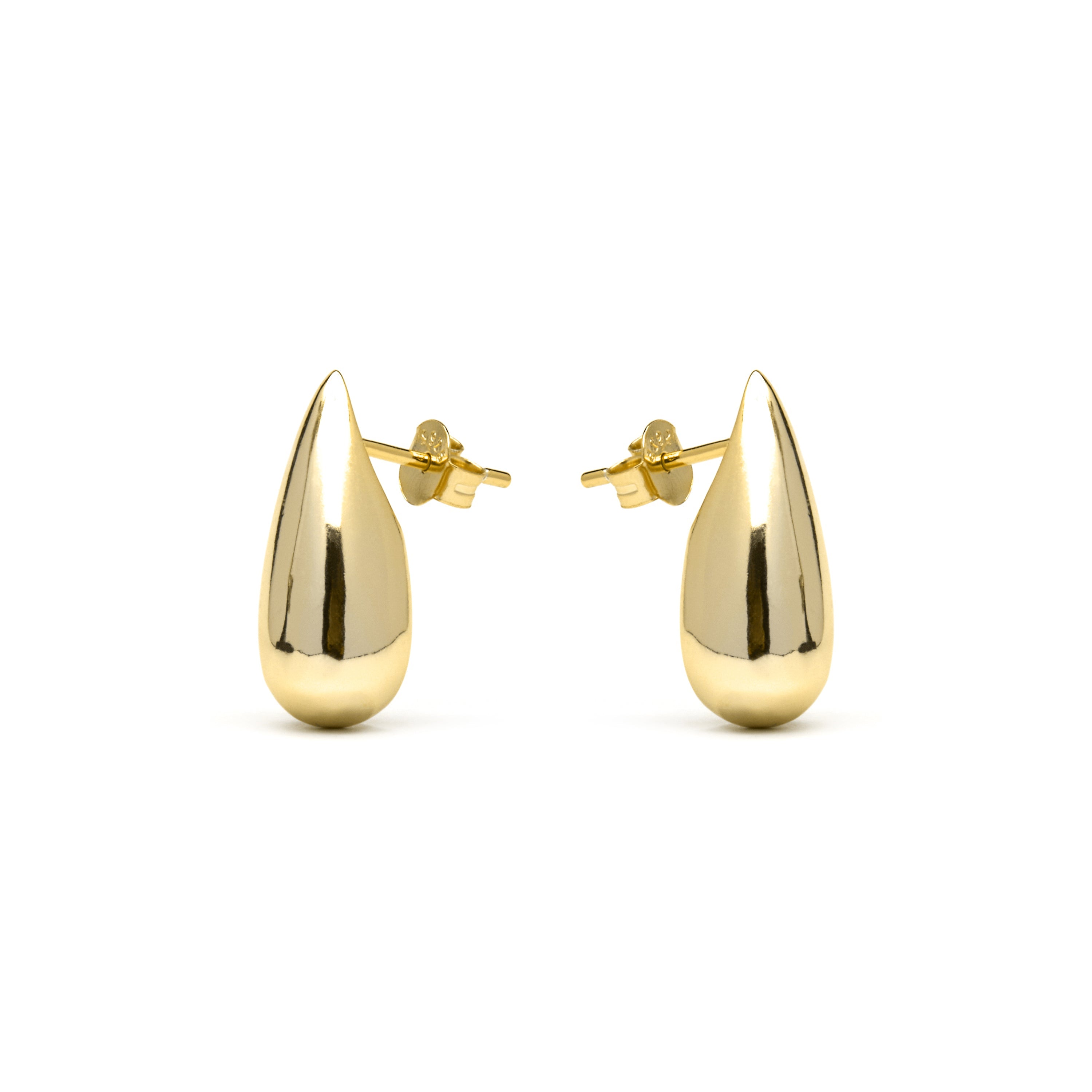 925 Sterling Zilveren Oorbellen met een 18k Gele Goud Afwerking - Leofra