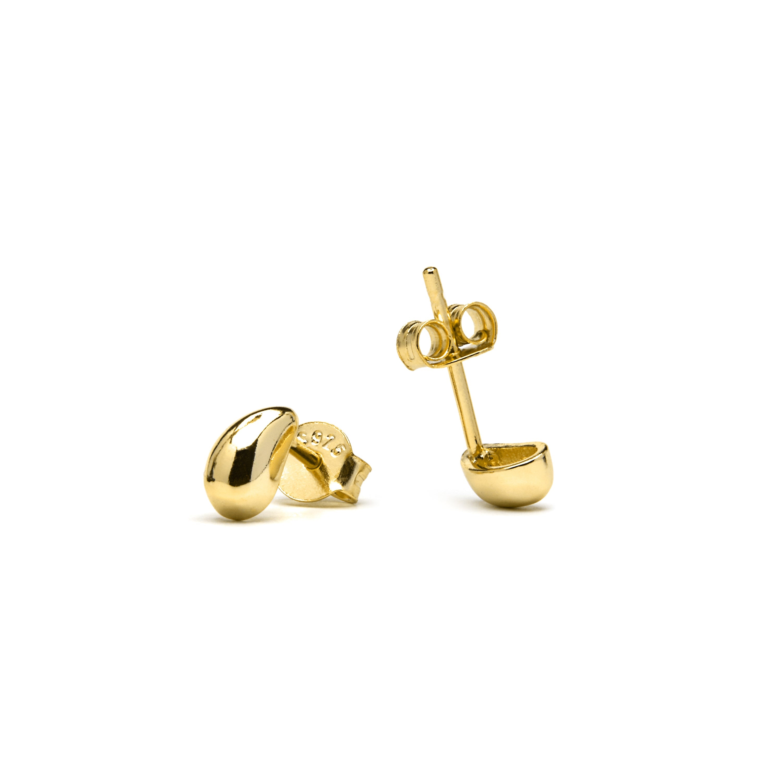 925 Sterling Zilveren Oorbellen met een 18k Geelgouden Afwerking - Nokie