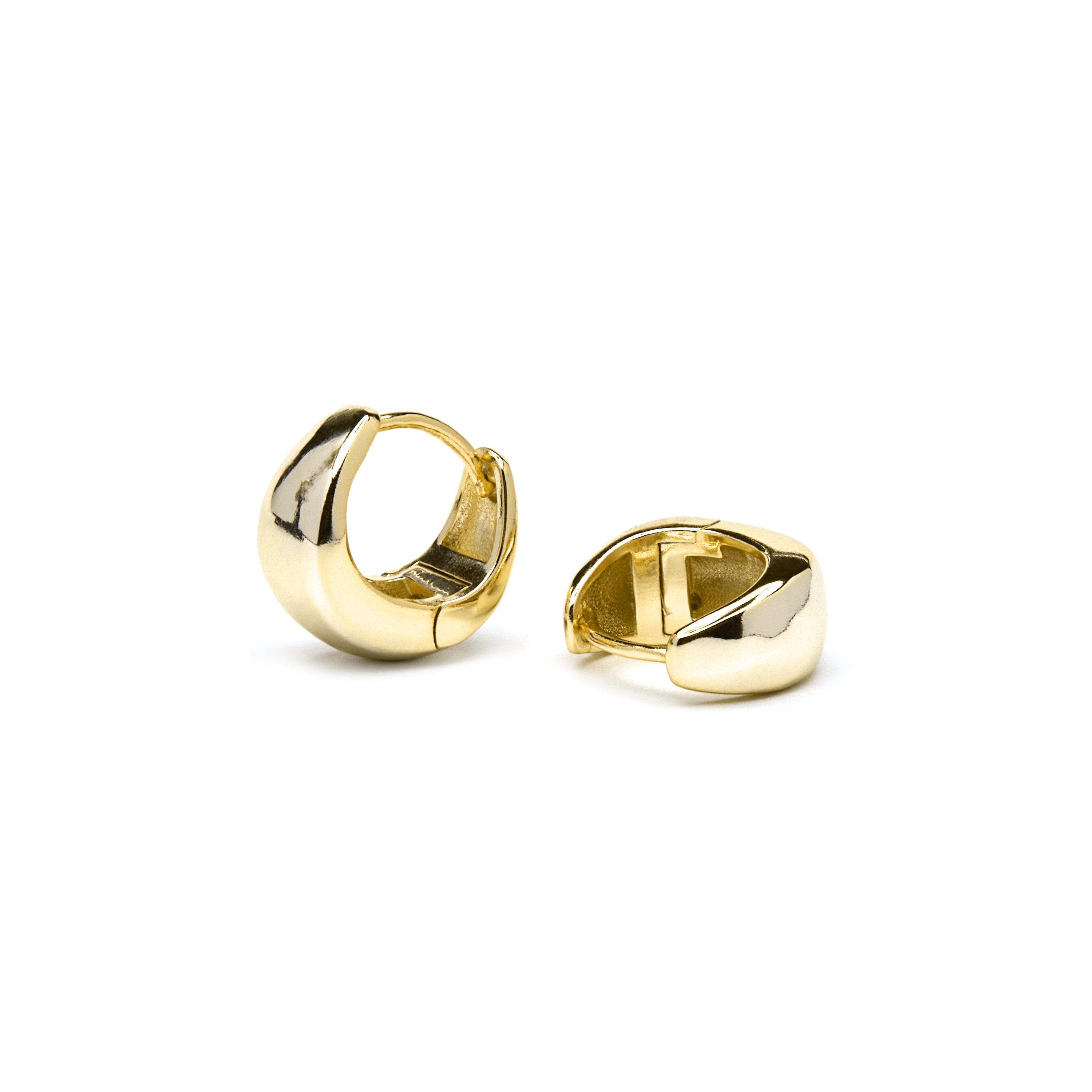 925 Sterling Zilveren Oorbellen met een afwerking van 18k Geel Goud - Zarael