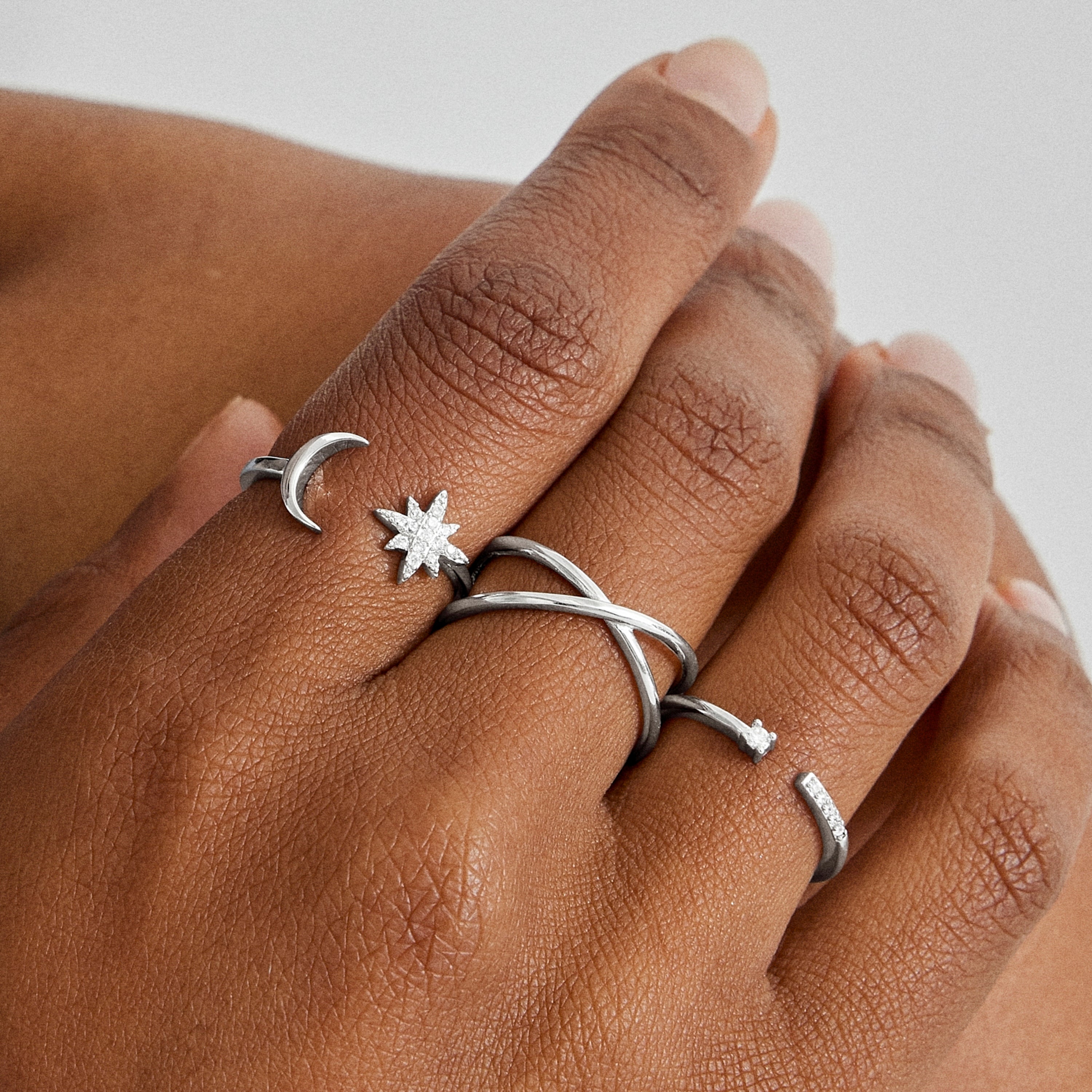 Anillo de Plata de Ley 925 acabado en rodio - Danhew