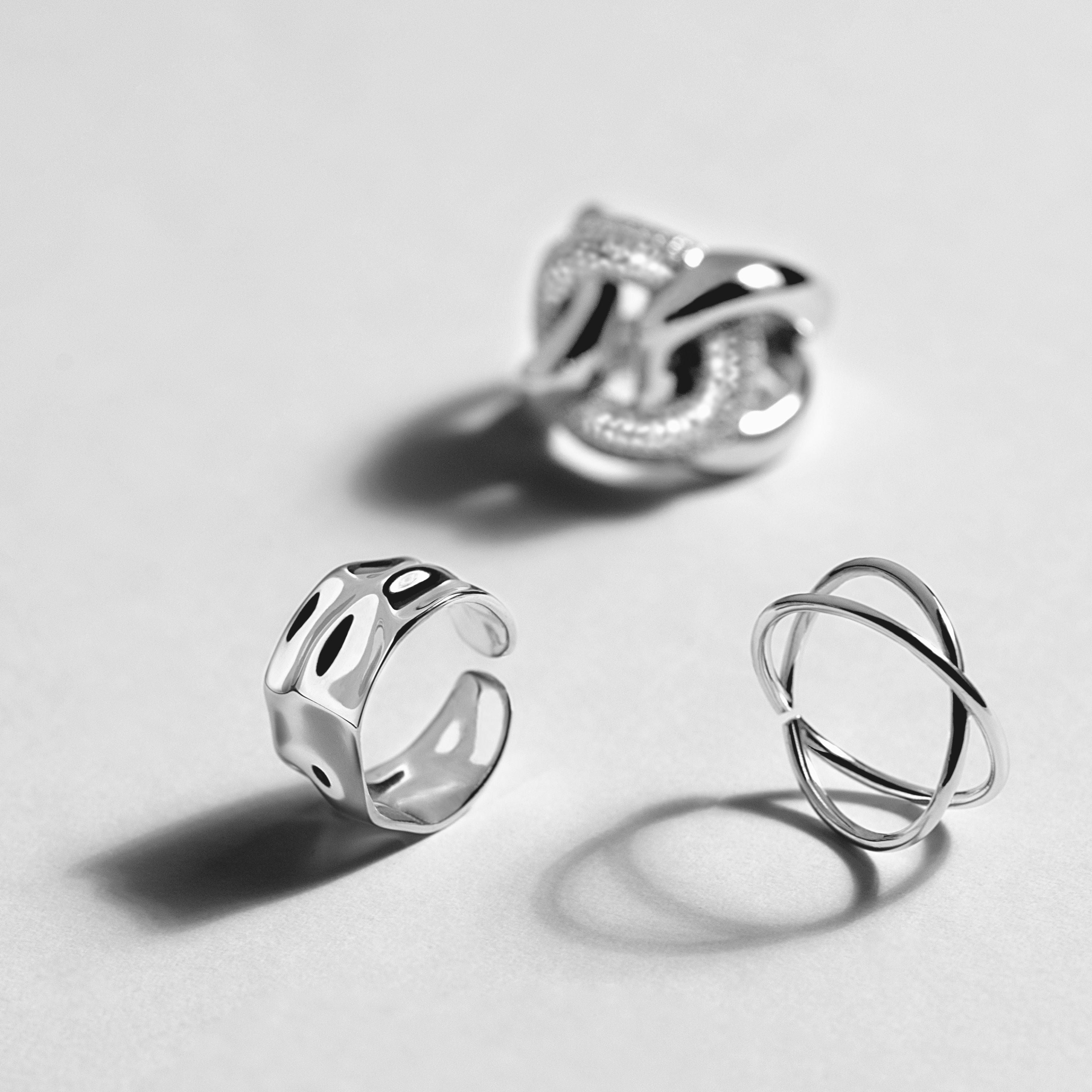 925er Silberring mit Rhodiumfinish - Danhew