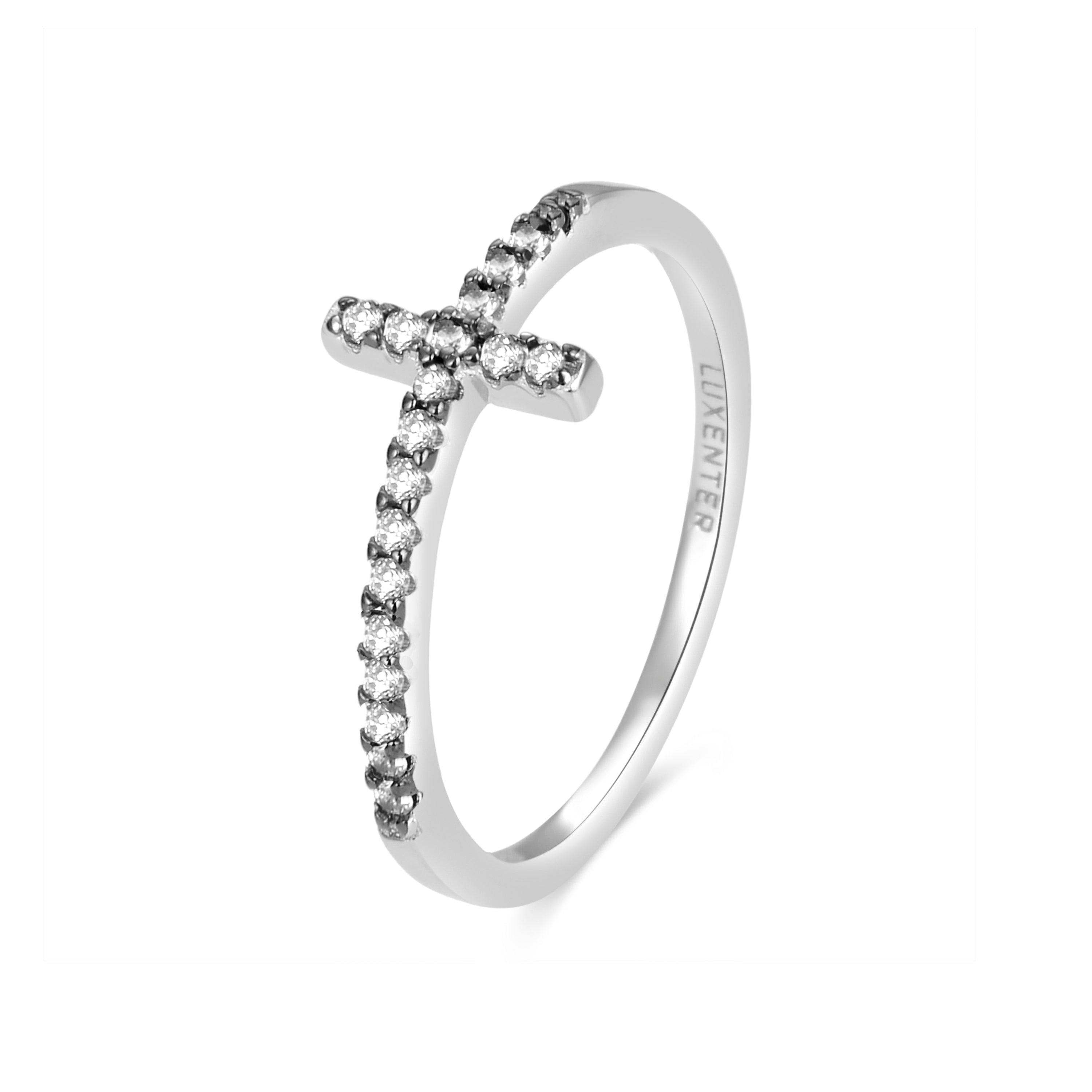 Anillo de Plata de Ley 925 con Circonita Brillante acabado en rodio - Iara