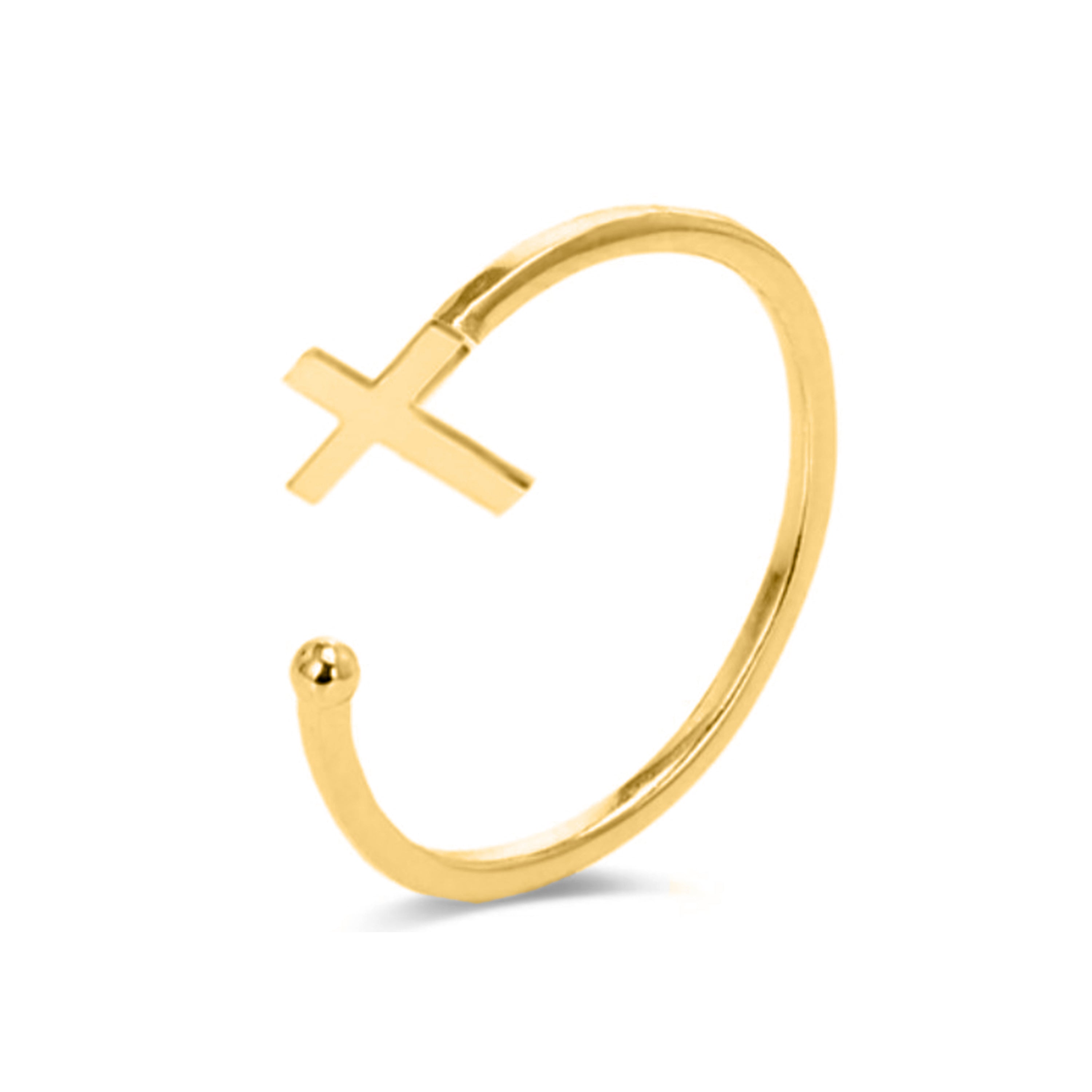 Anillo de Plata de Ley 925 acabado en oro amarillo 18K - Dilme