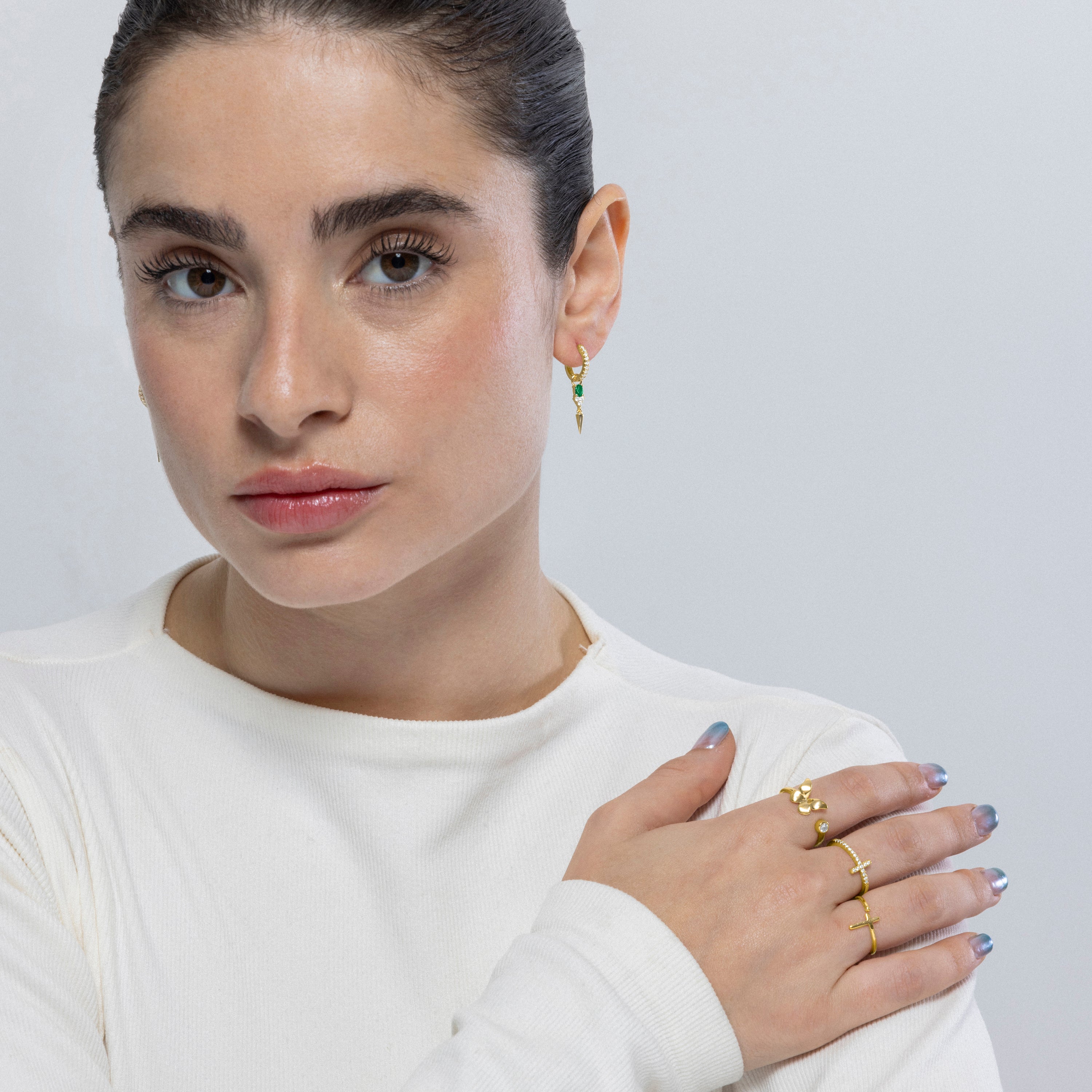 Bague en Argent Sterling 925 finition en or jaune 18K - Dilme