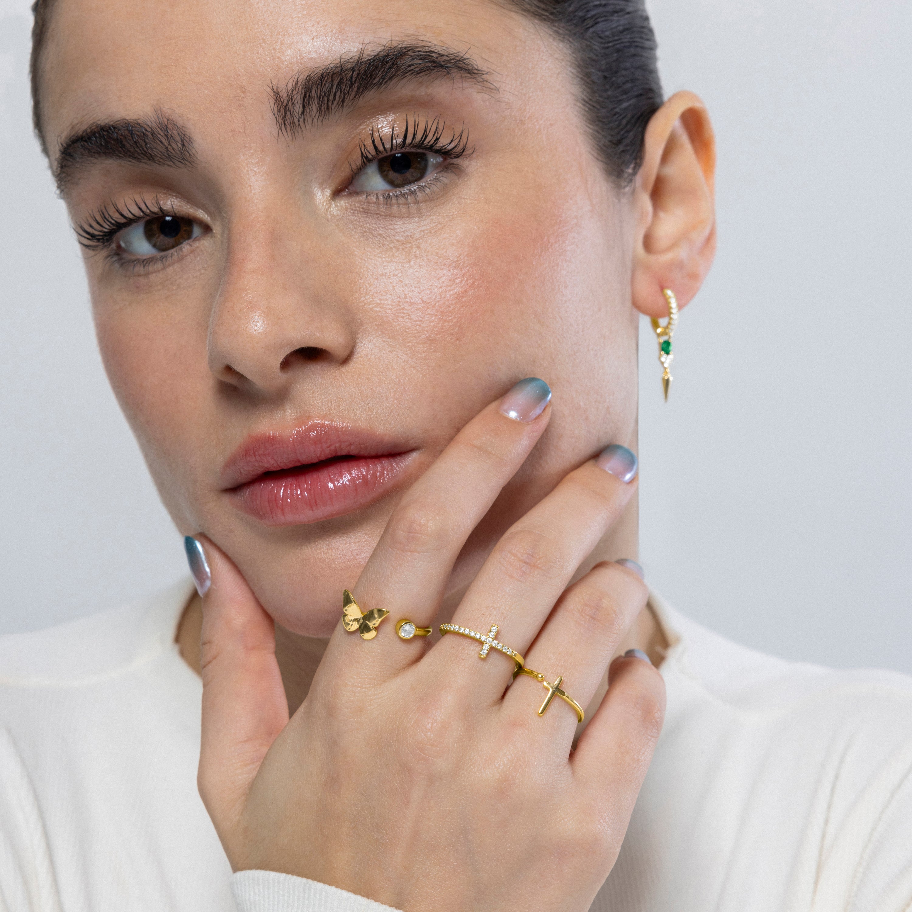 Bague en Argent Sterling 925 finition en or jaune 18K - Dilme