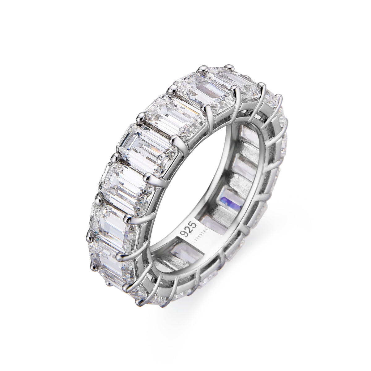 Anillo de Plata de Ley 925 con Circonita Brillante acabado en rodio - Liamiel