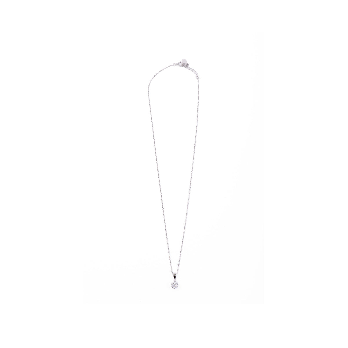 Collar de Plata de Ley 925 con Circonita Brillante acabado en rodio - Yedia