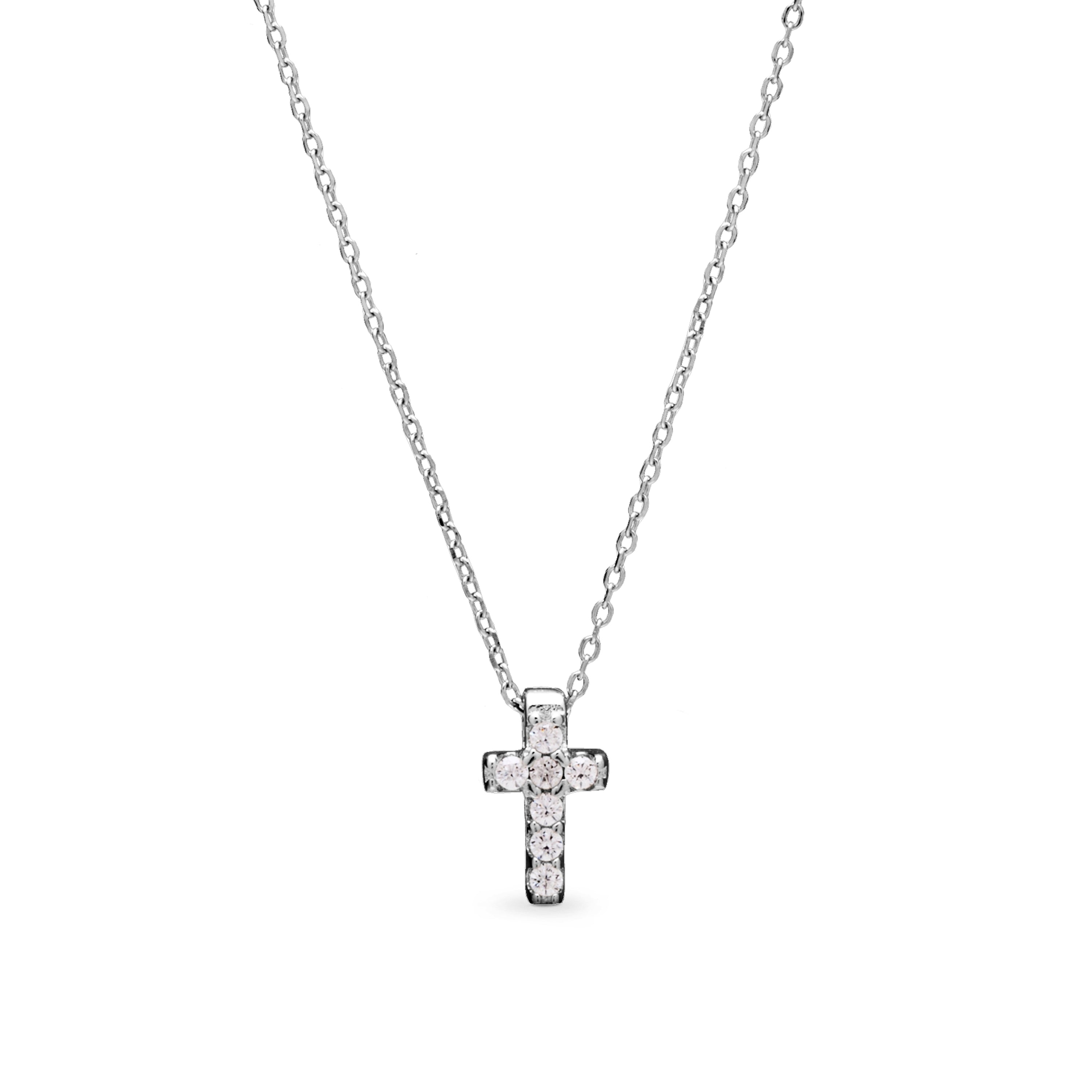 Collar de Plata de Ley 925 con Circonita Brillante acabado en rodio - Sharra