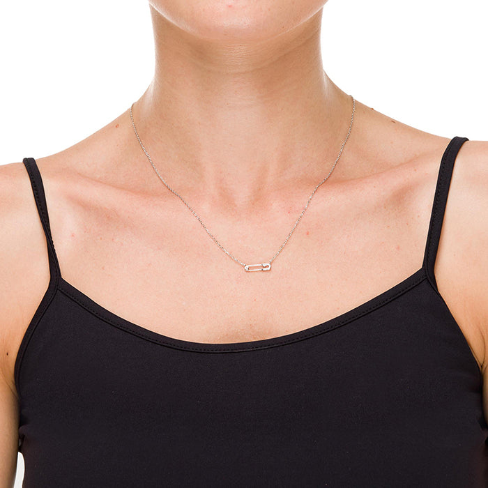 Collar de Plata de Ley 925 acabado en rodio - Imperdible