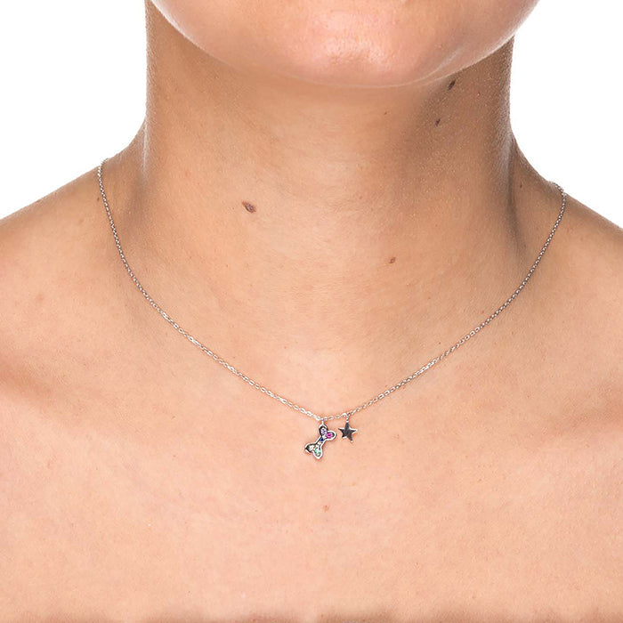 Collar de Plata de Ley 925 con Circonita Multicolor acabado en rodio - Bandothor