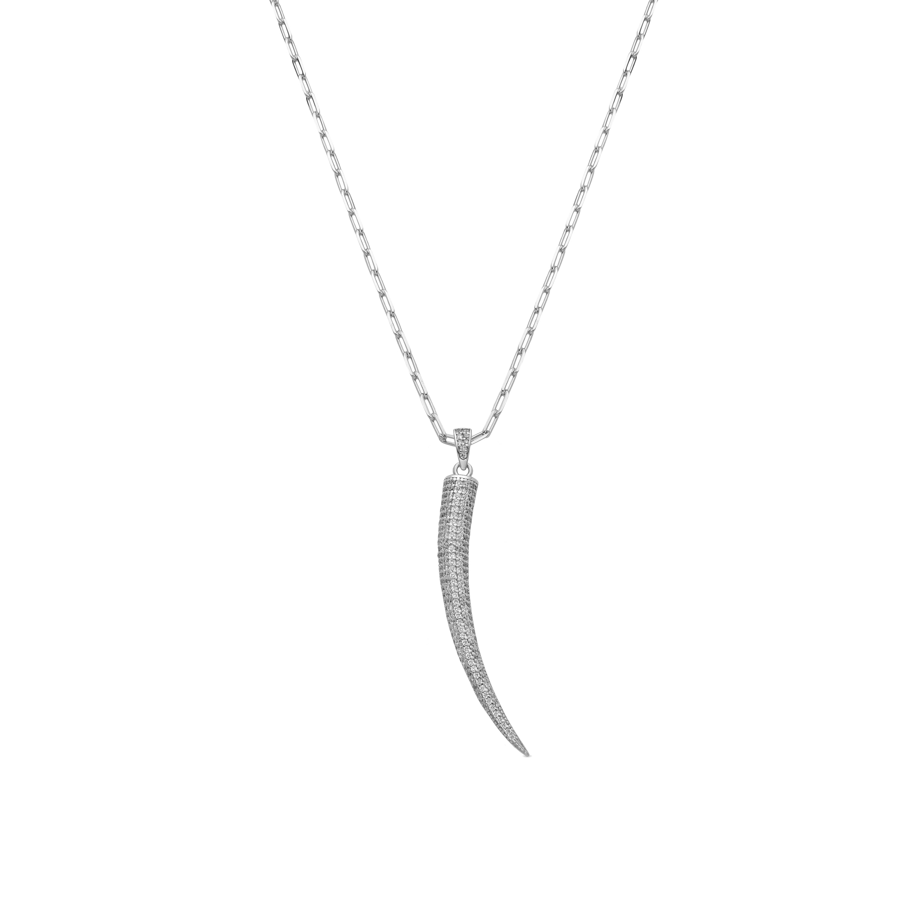 Collar de Plata de Ley 925 y Circonita Brillante acabado en rodio - Hudrid