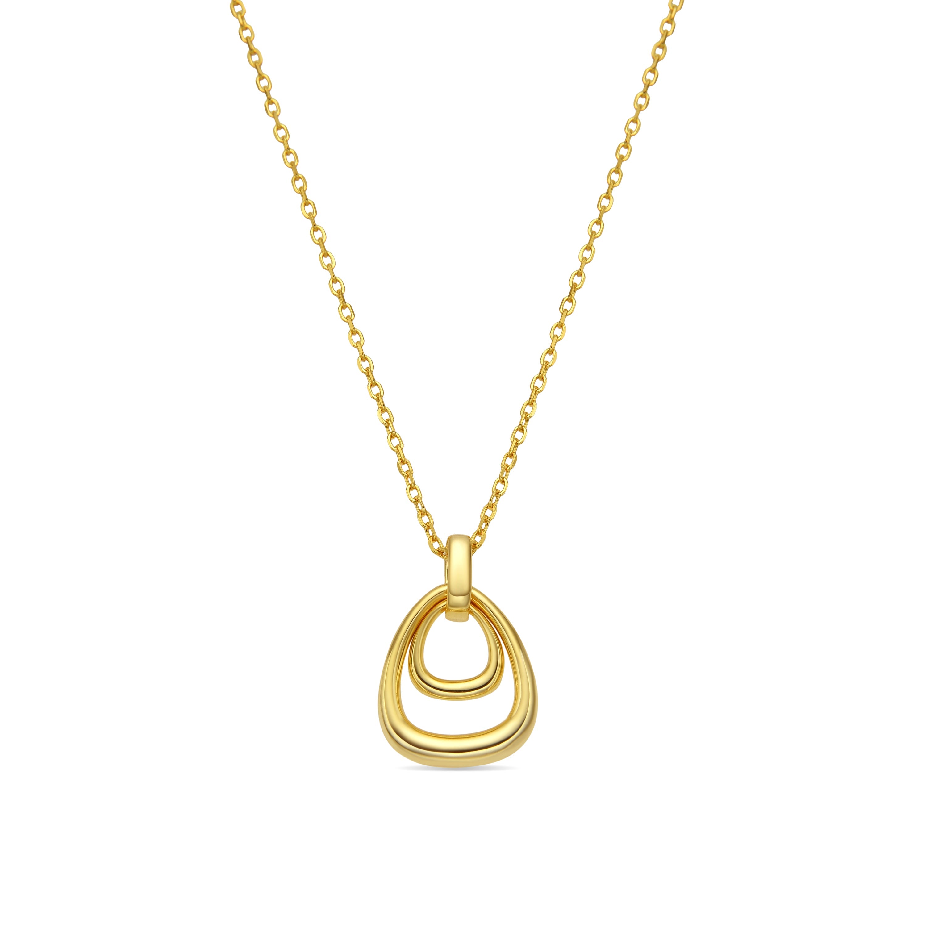 Collar de Plata de Ley 925 acabado oro amarillo de 18k - Almiol