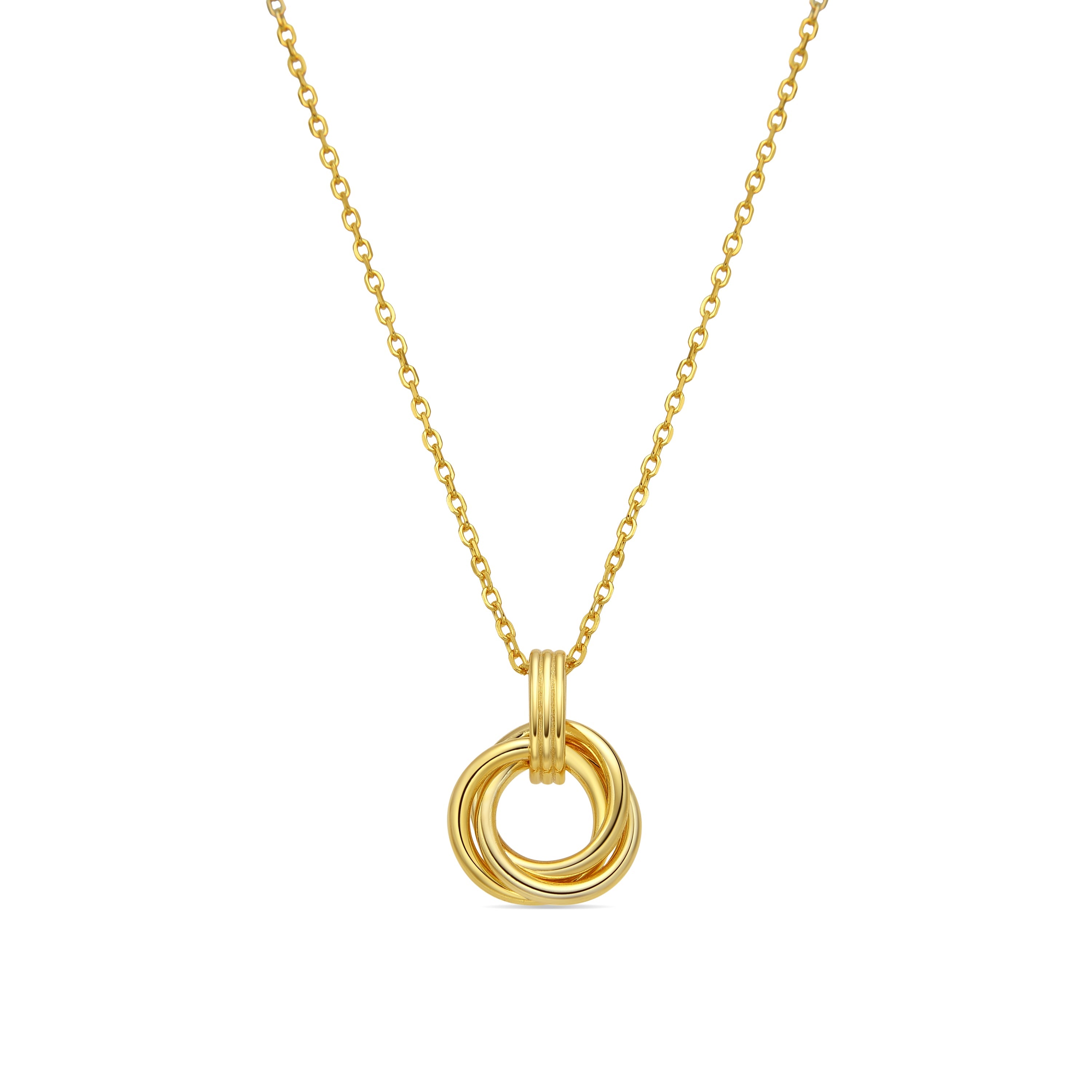 Collar de Plata de Ley 925 y acabado oro amarillo de 18k - Uless