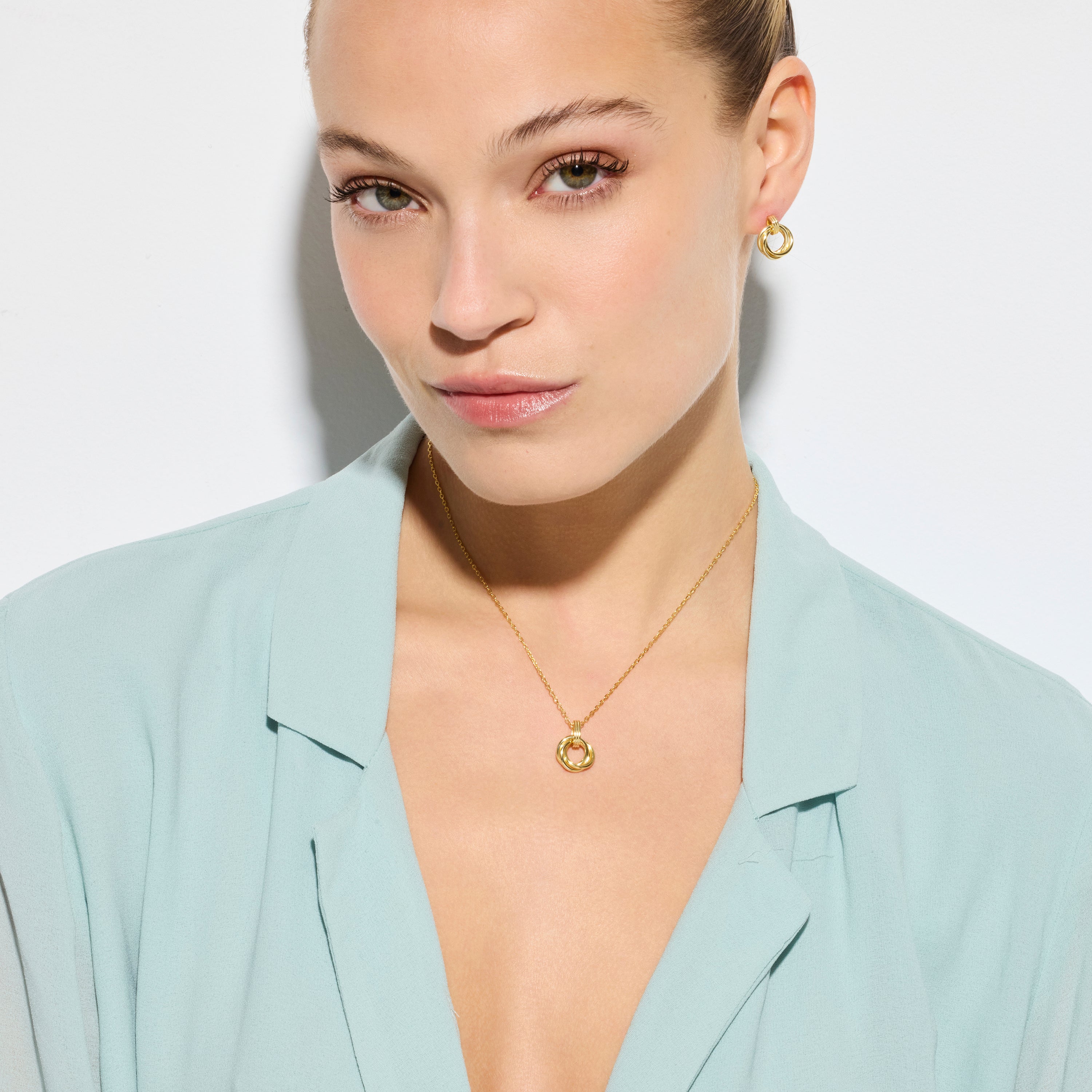 Collar de Plata de Ley 925 y acabado oro amarillo de 18k - Uless