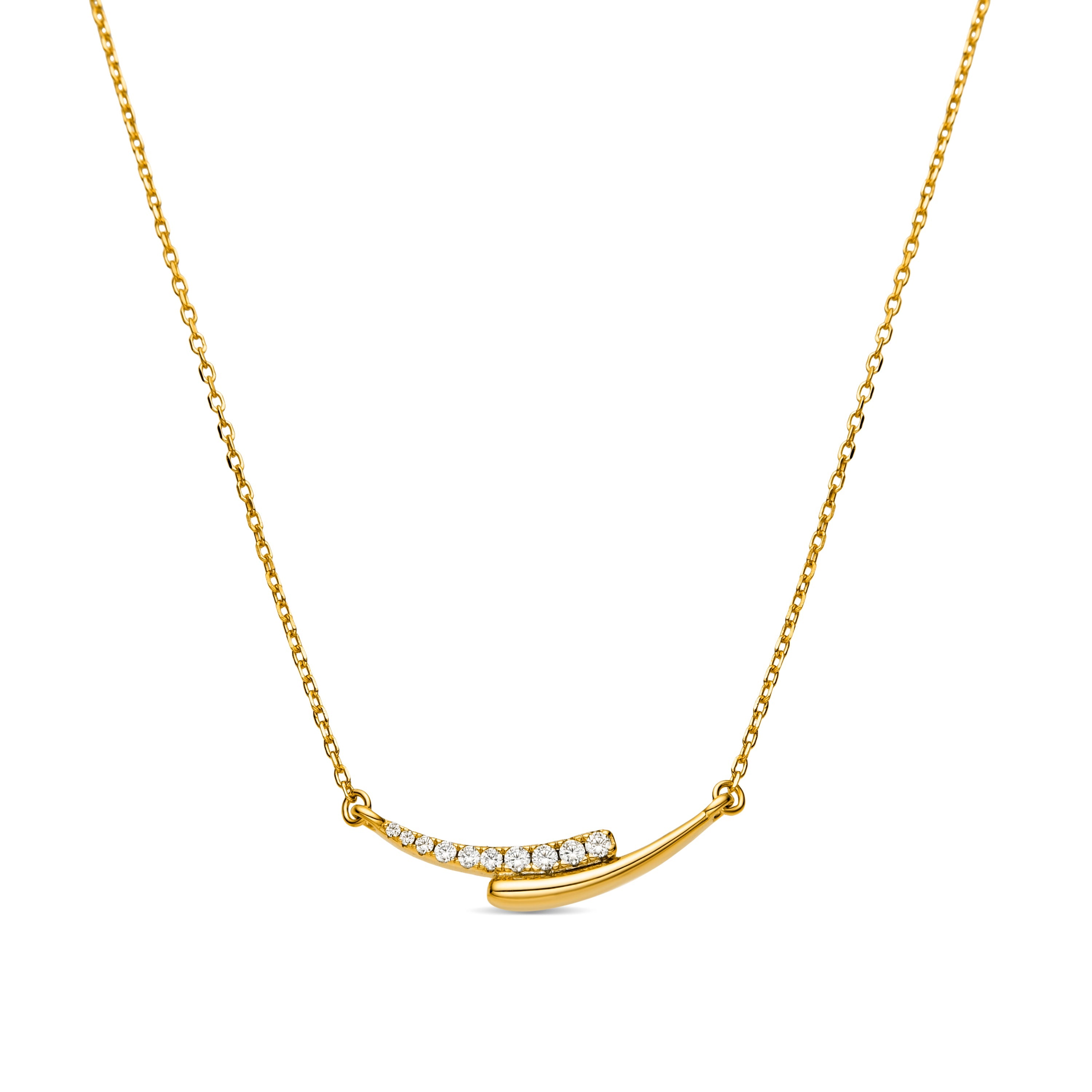 Collar de Plata de Ley 925 y Circonita Brillante acabado en rodio - Whis