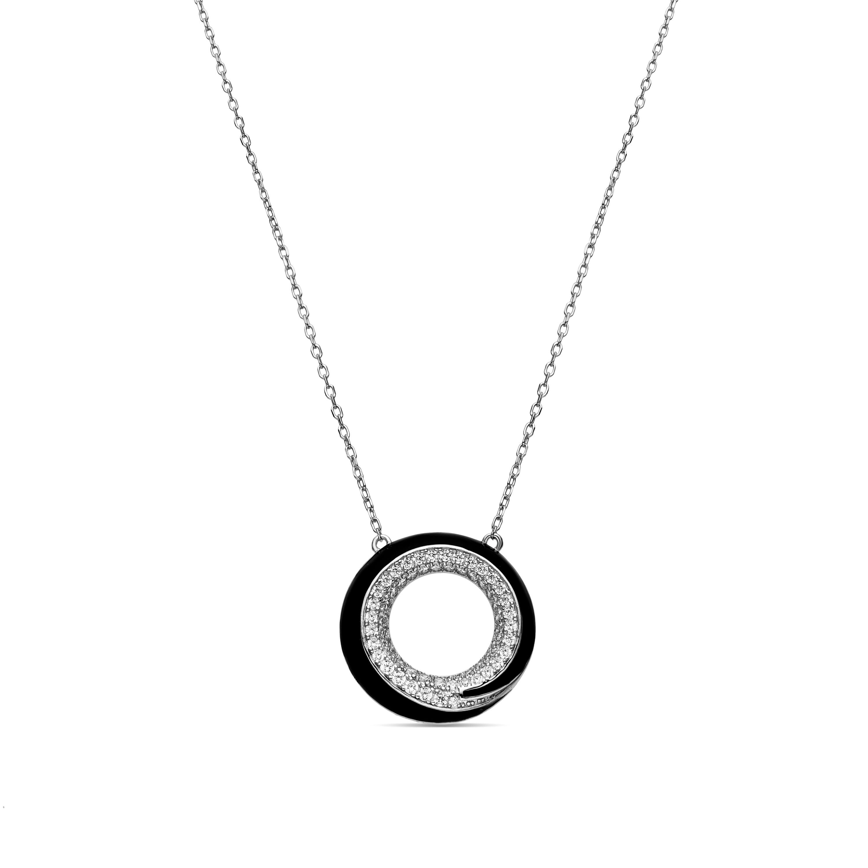Collar de Plata de Ley 925 y Lacado Negro acabado en rodio - Darkbe