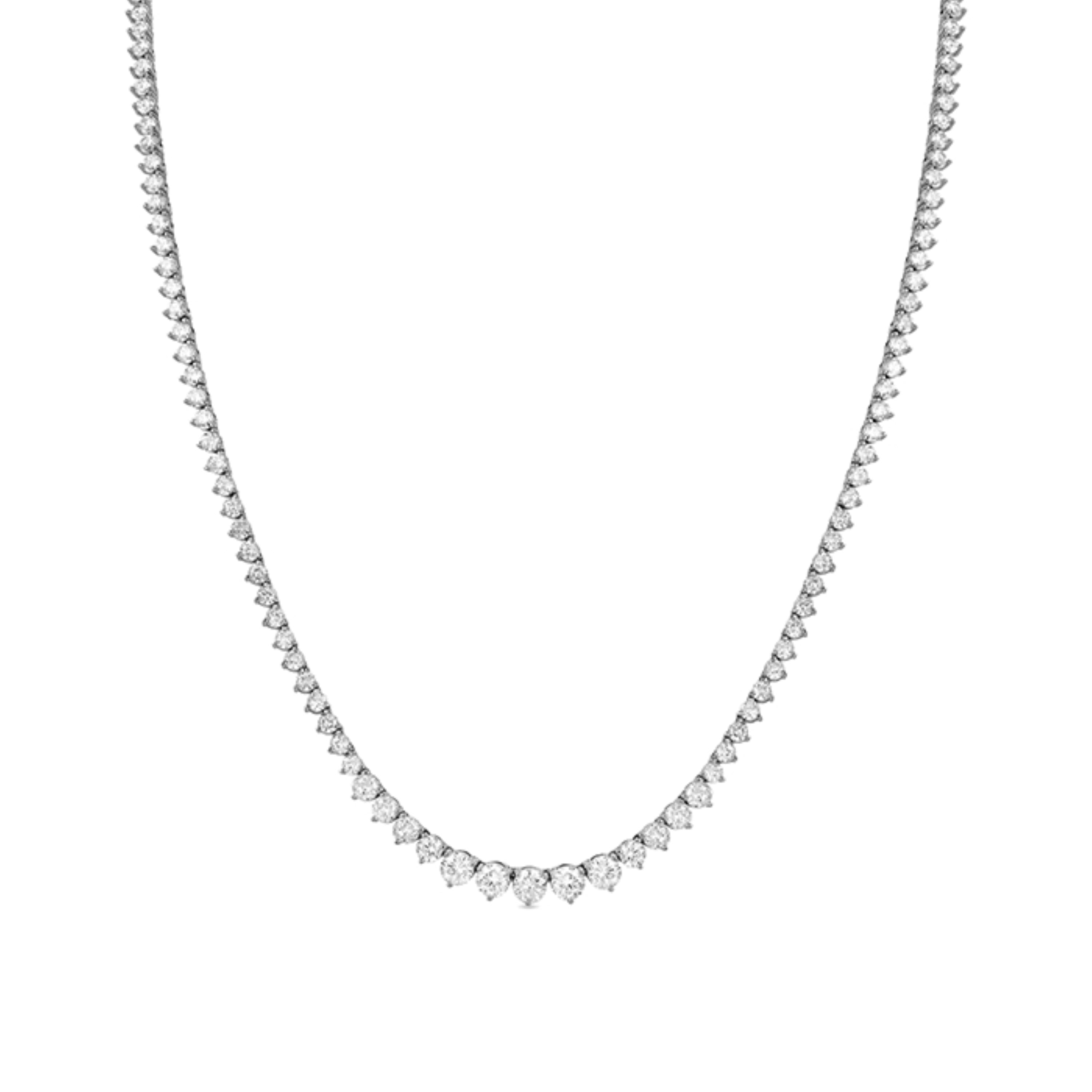 Collar de Plata de Ley 925 con Circonita Brillante acabado en rodio - Niriel