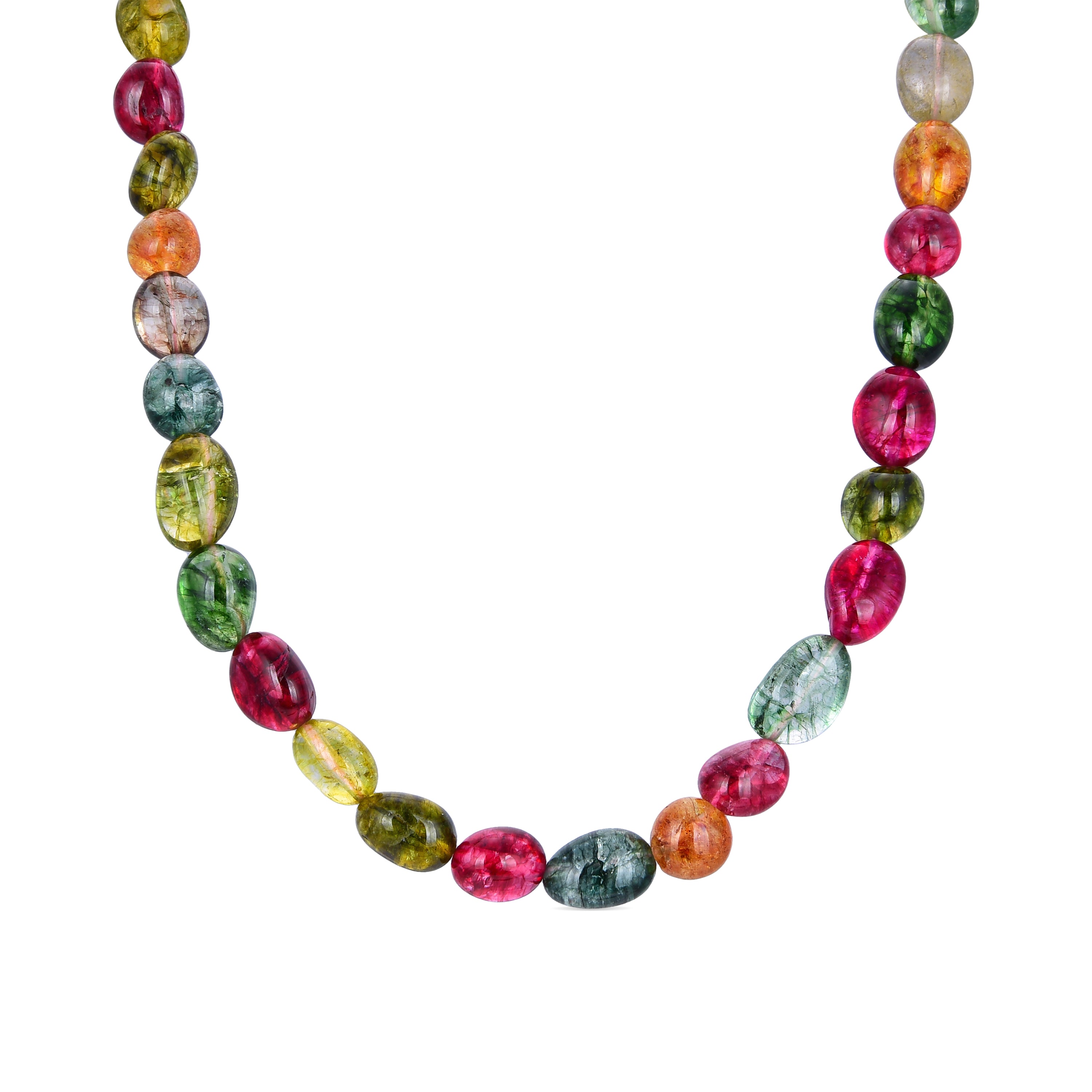 Collar de Plata de Ley 925 con Cristal Multicolor acabado en oro amarillo 18K - Karse