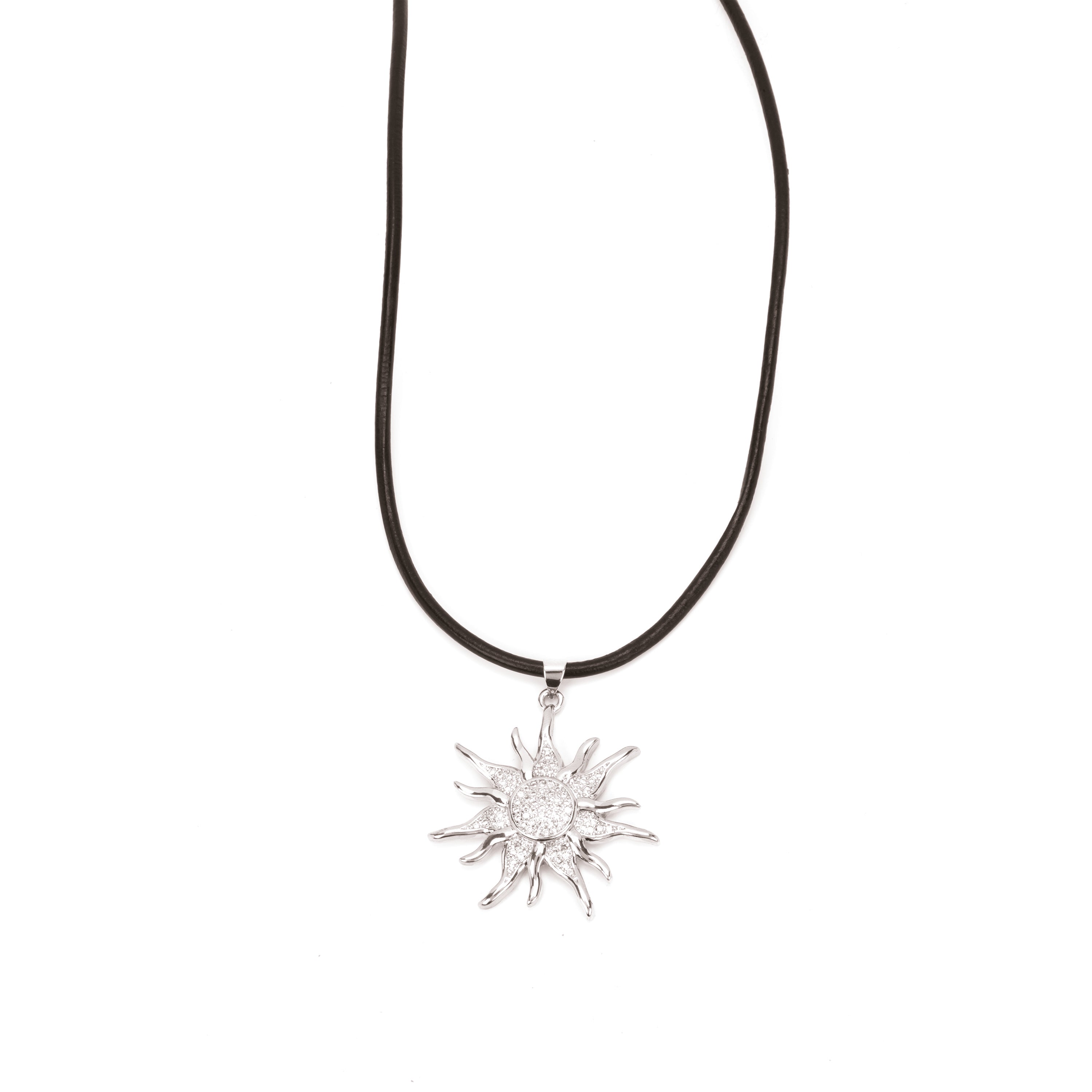 Collar de Plata de Ley 925 y Circonita Brillante acabado rodio - Erover