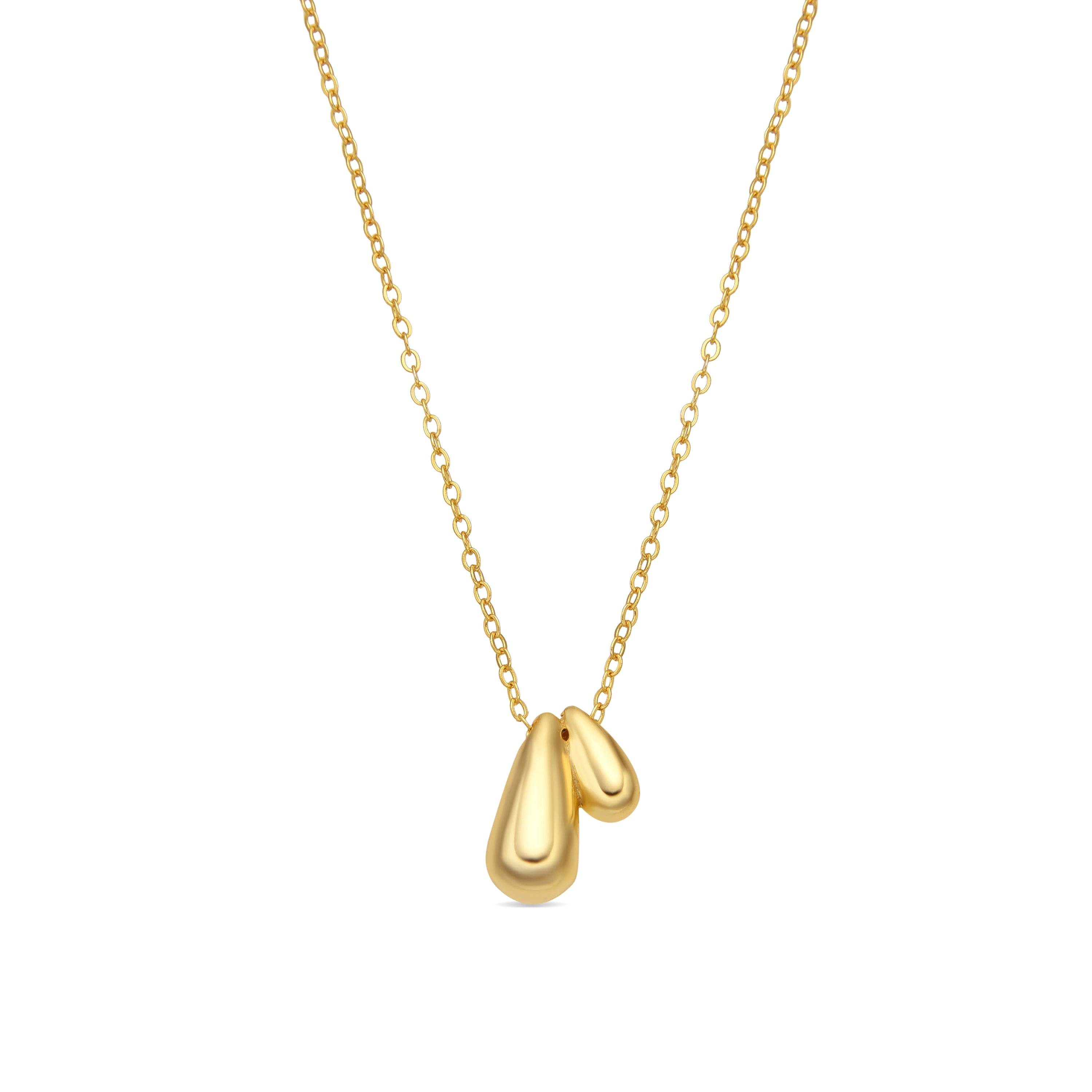 Collar de Plata de Ley 925 acabado oro amarillo de 18k - Zarael