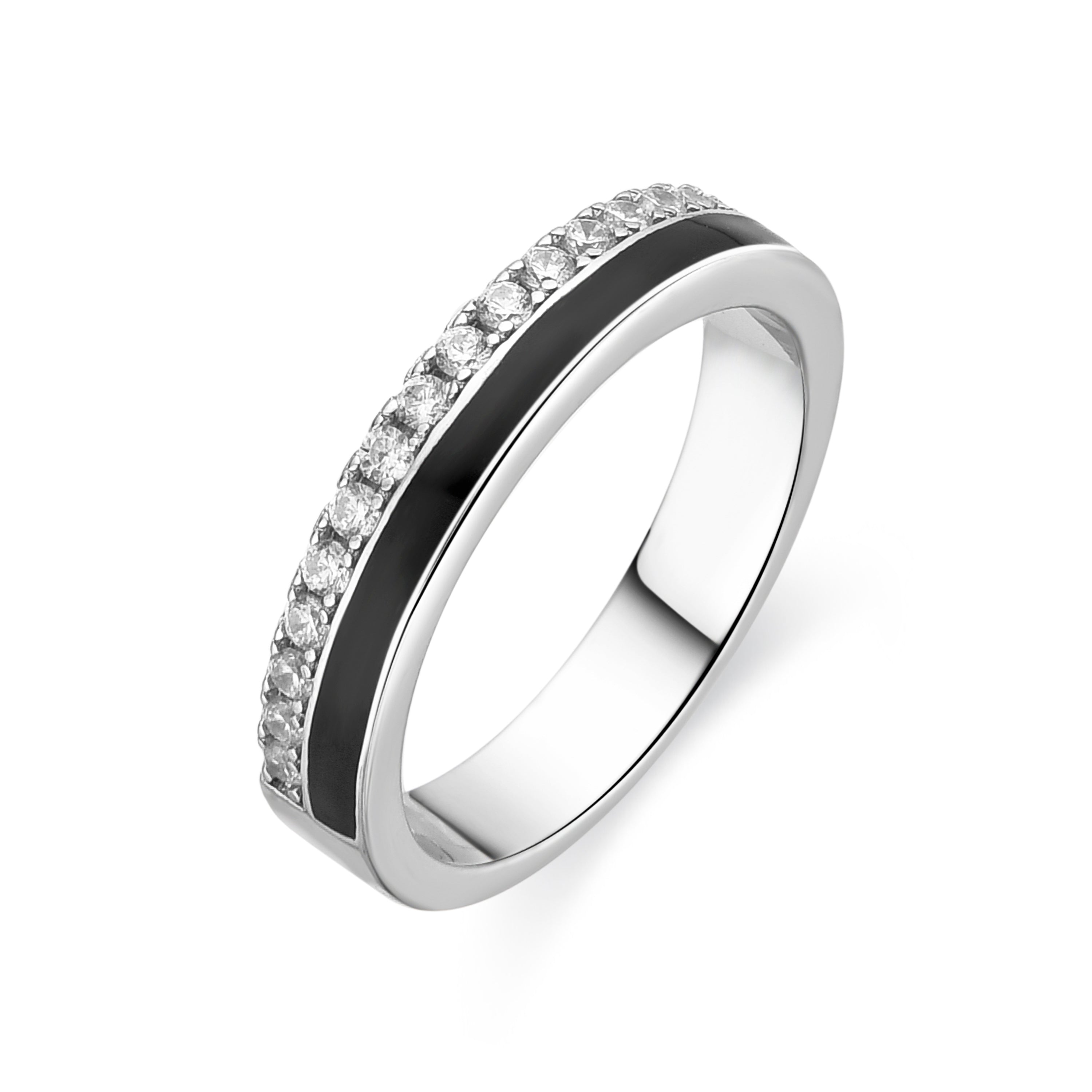Anillo de Plata de Ley 925 y Lacado Negro acabado en rodio - Dersa