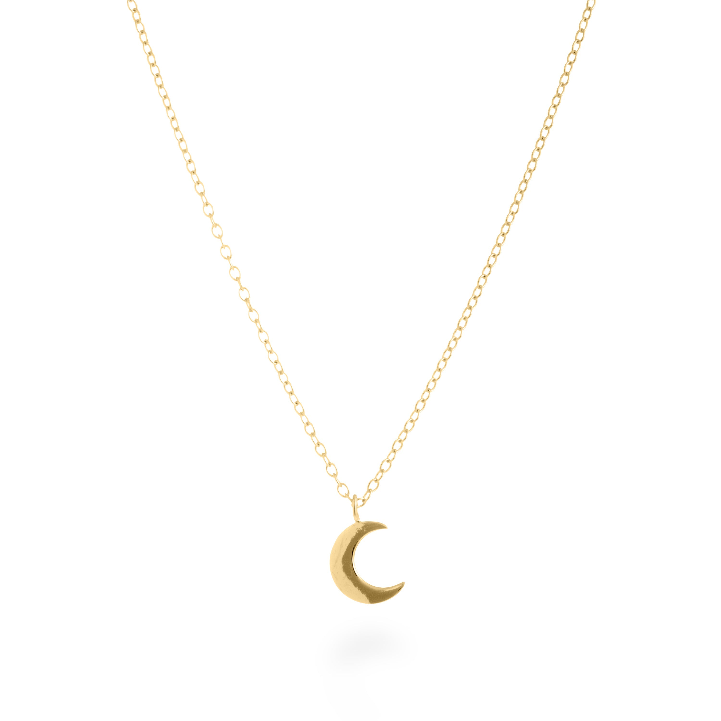 Collar de Plata de Ley 925 acabado en oro amarillo 18K - Crescent