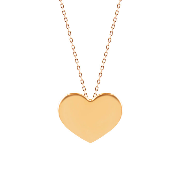 Collar de Plata de Ley 925 acabado en oro rosa de 18K - Heart